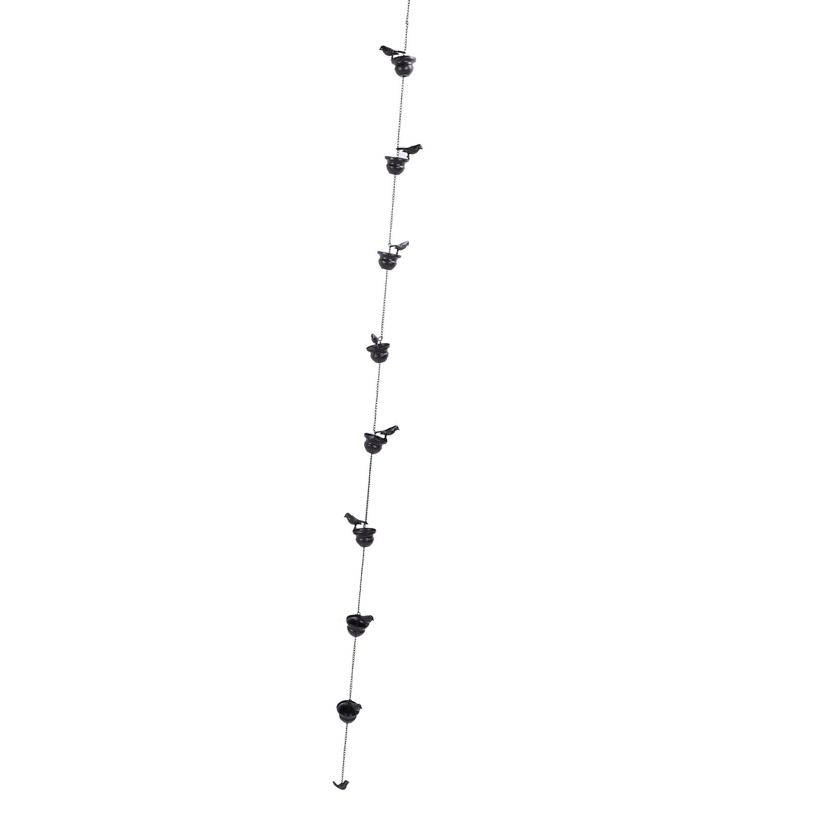 Birds Rain Chain Iron Effective Drainage Crisp Sound Birds On Cups Rain Chain view 11