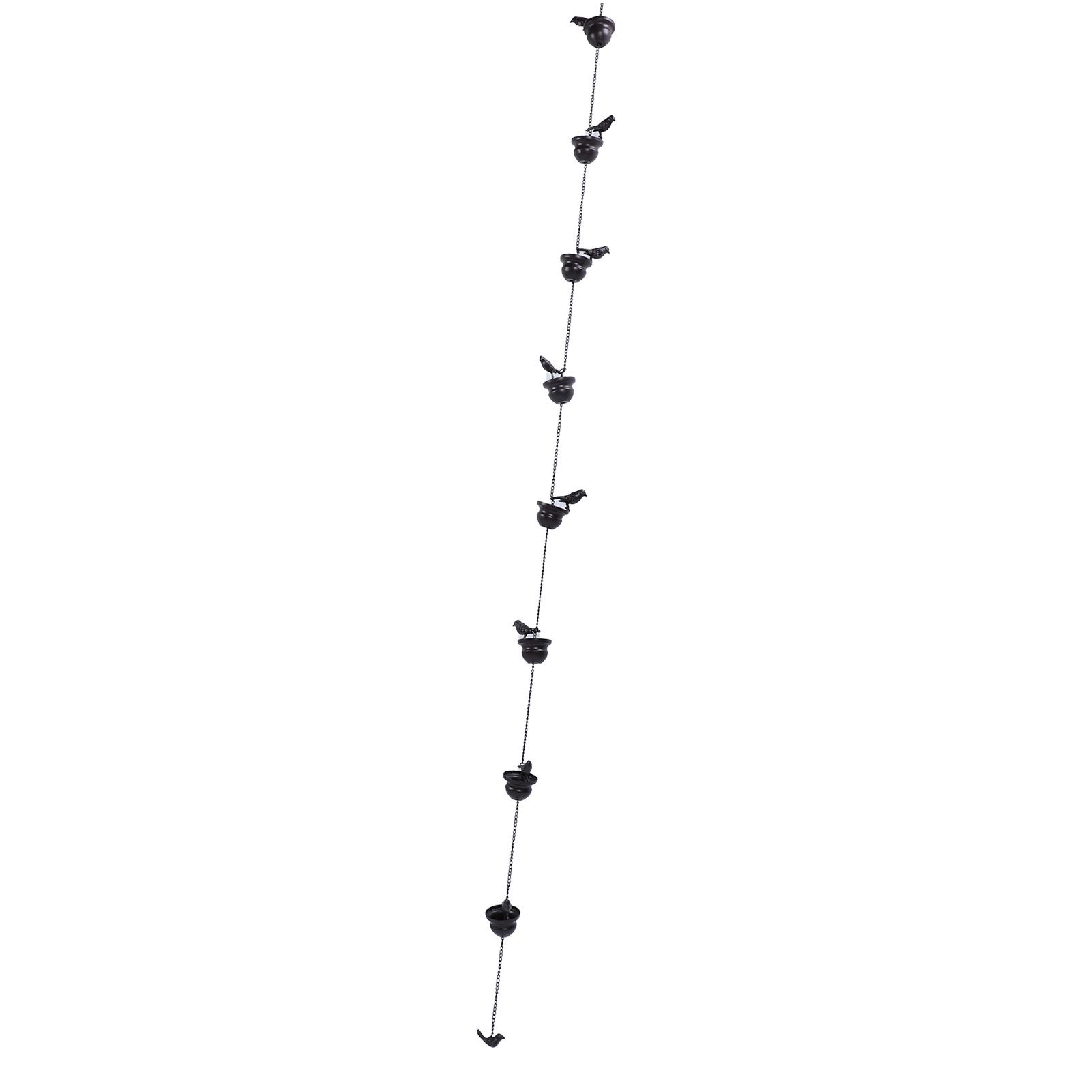 Birds Rain Chain Iron Effective Drainage Crisp Sound Birds On Cups Rain Chain view 12