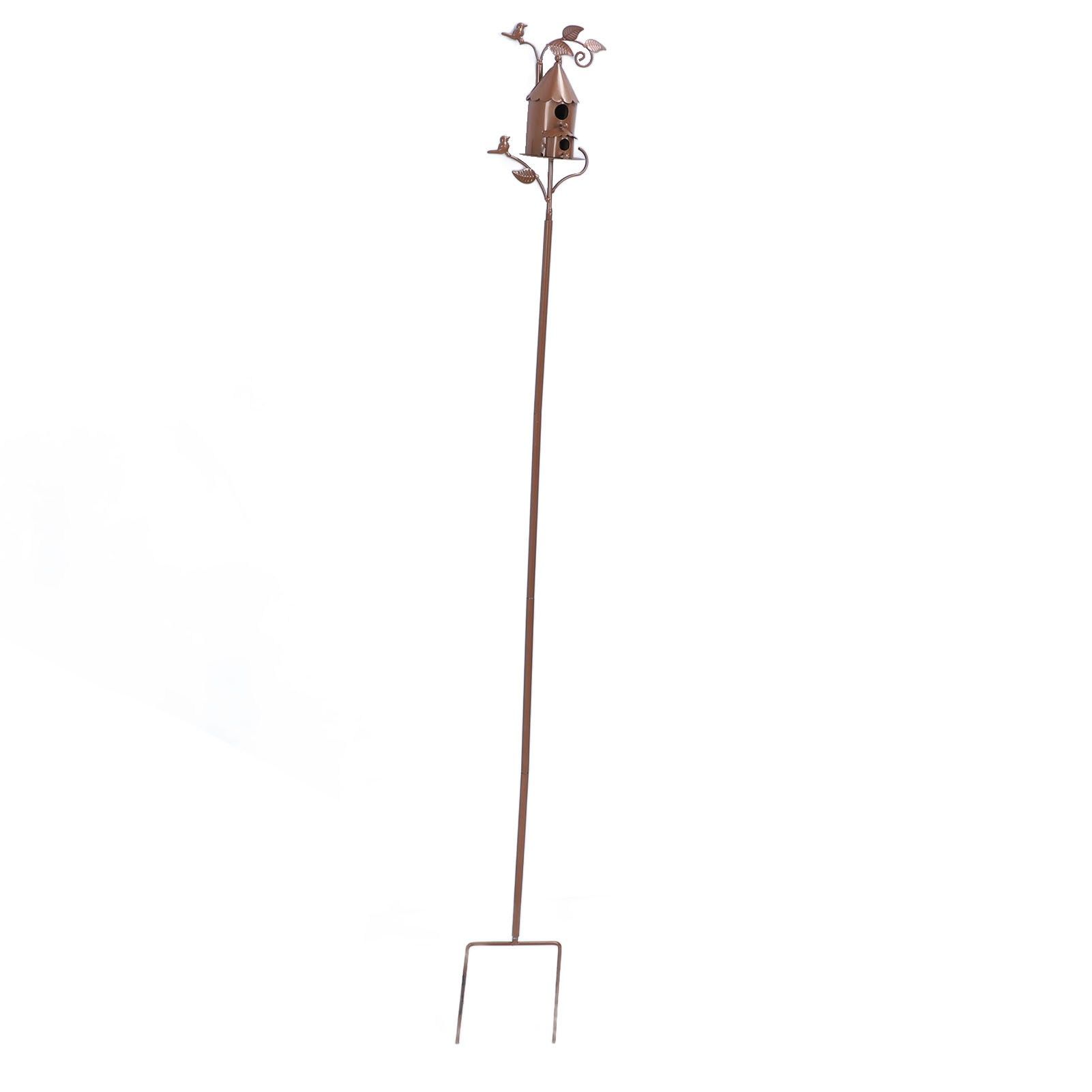 Metal Birdhouse Exquisite Unique Bird Houses with Stake for Outdoor Garden view 6
