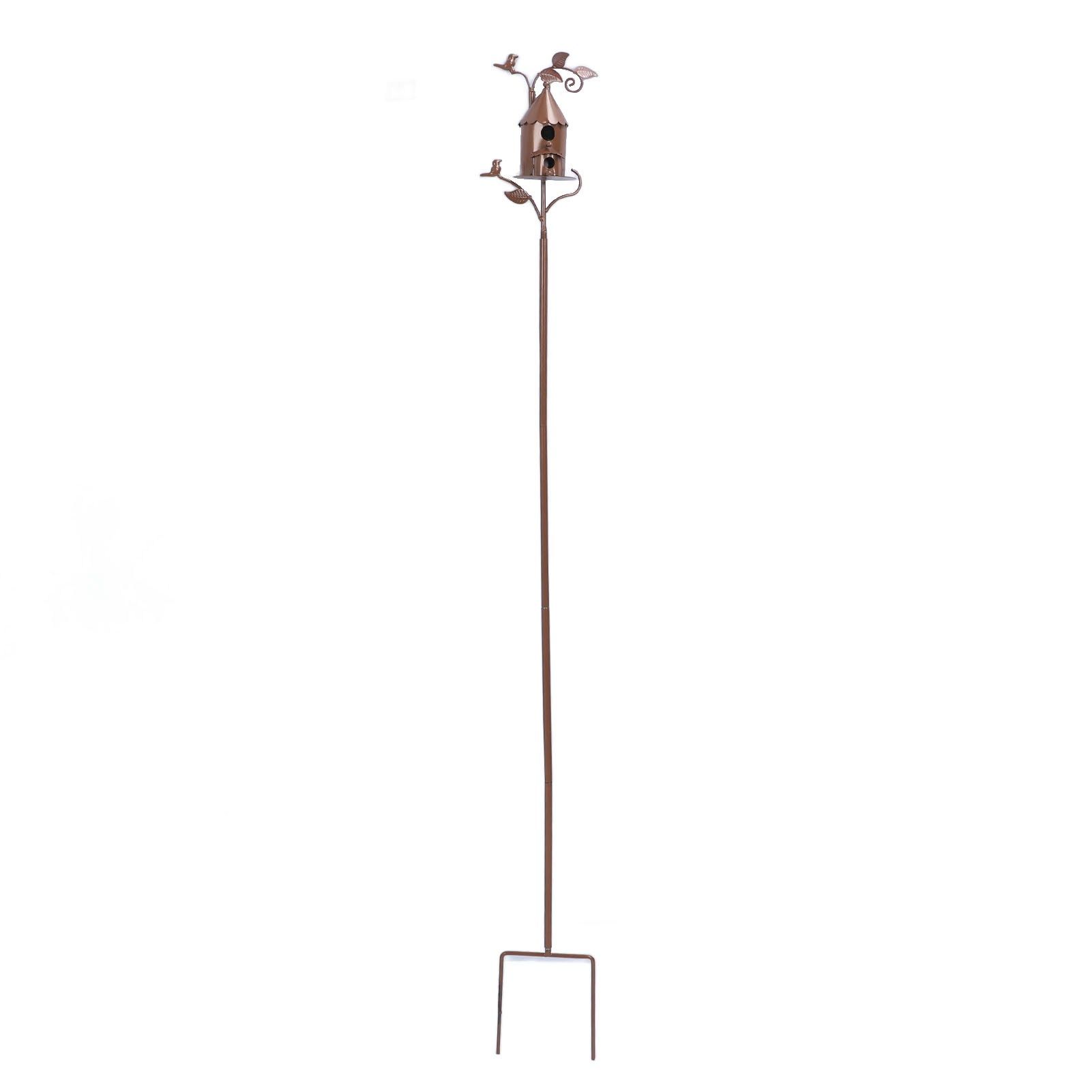 Metal Birdhouse Exquisite Unique Bird Houses with Stake for Outdoor Garden view 9