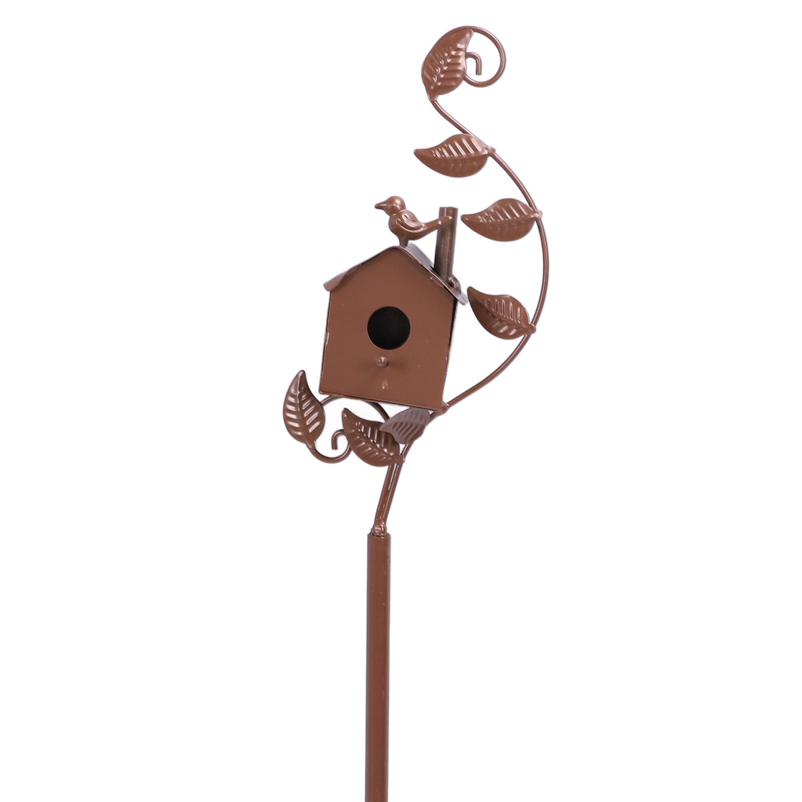 Metal Bird House with Poles Outdoor Metal Bird House Stake Birdhouses Garden view 10