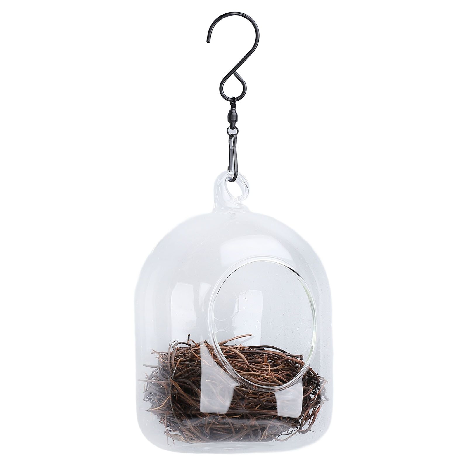 Bird House Rainproof Transparent Bird Nest Hanging Hummingbird House with Hook view 4