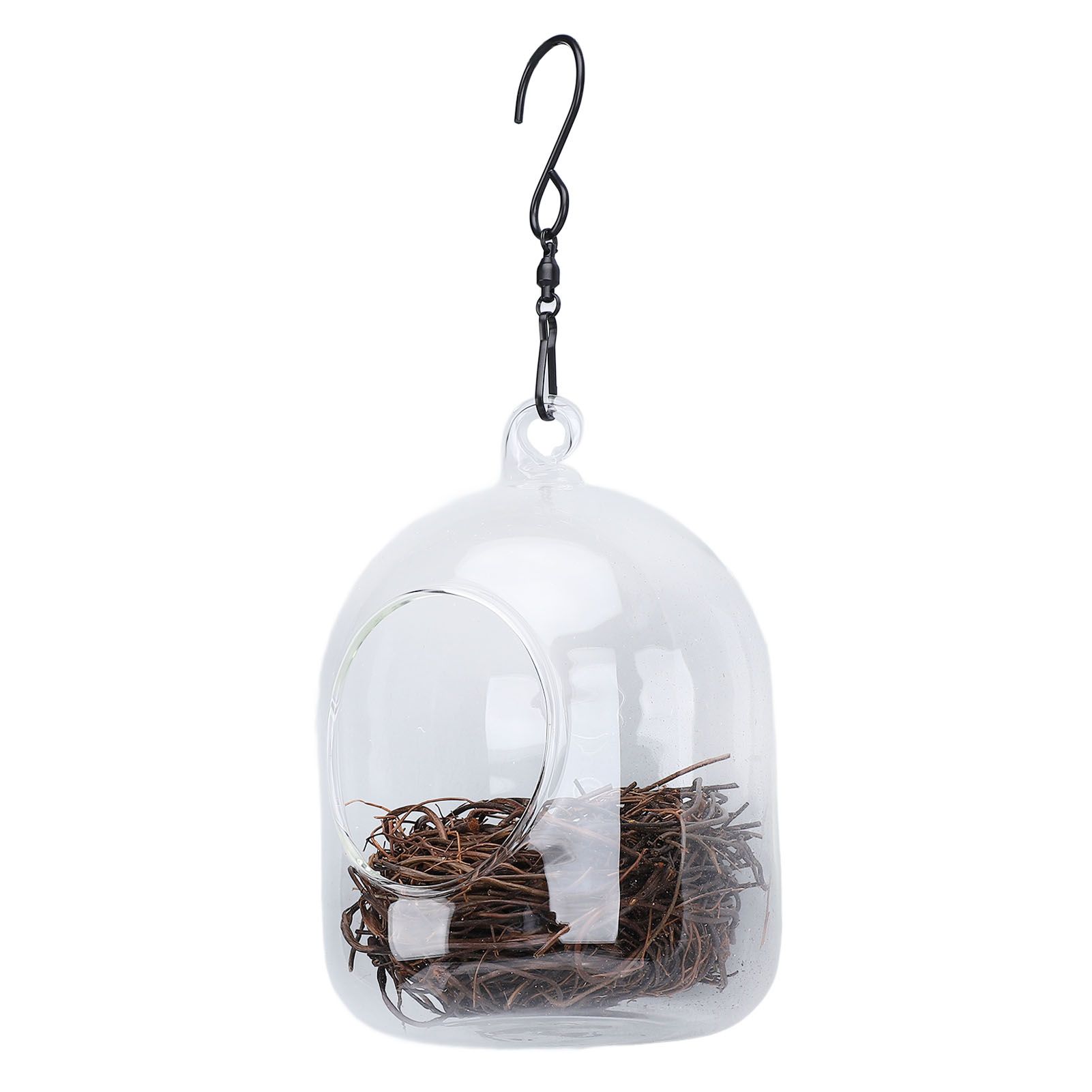Bird House Rainproof Transparent Bird Nest Hanging Hummingbird House with Hook view 6