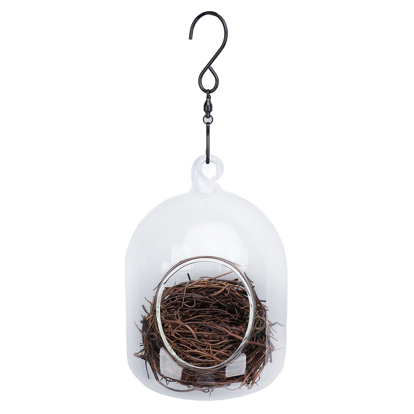Bird House Rainproof Transparent Bird Nest Hanging Hummingbird House with Hook view 8