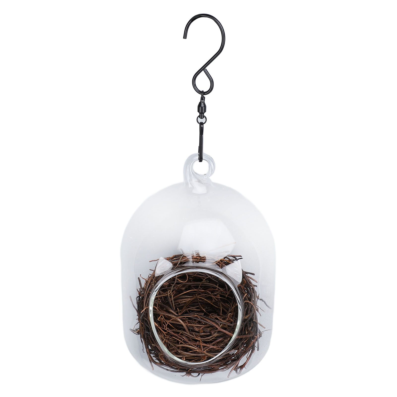 Bird House Rainproof Transparent Bird Nest Hanging Hummingbird House with Hook view 9
