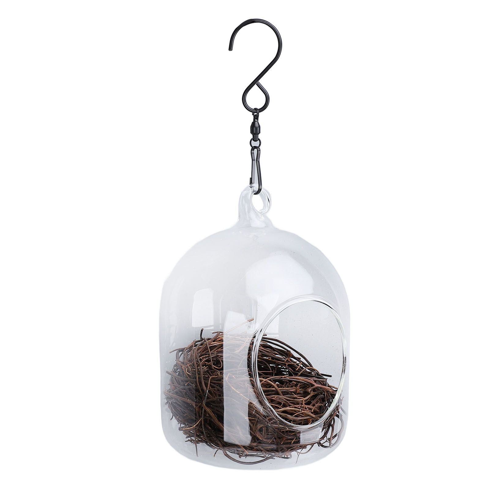 Bird House Rainproof Transparent Bird Nest Hanging Hummingbird House with Hook view 11