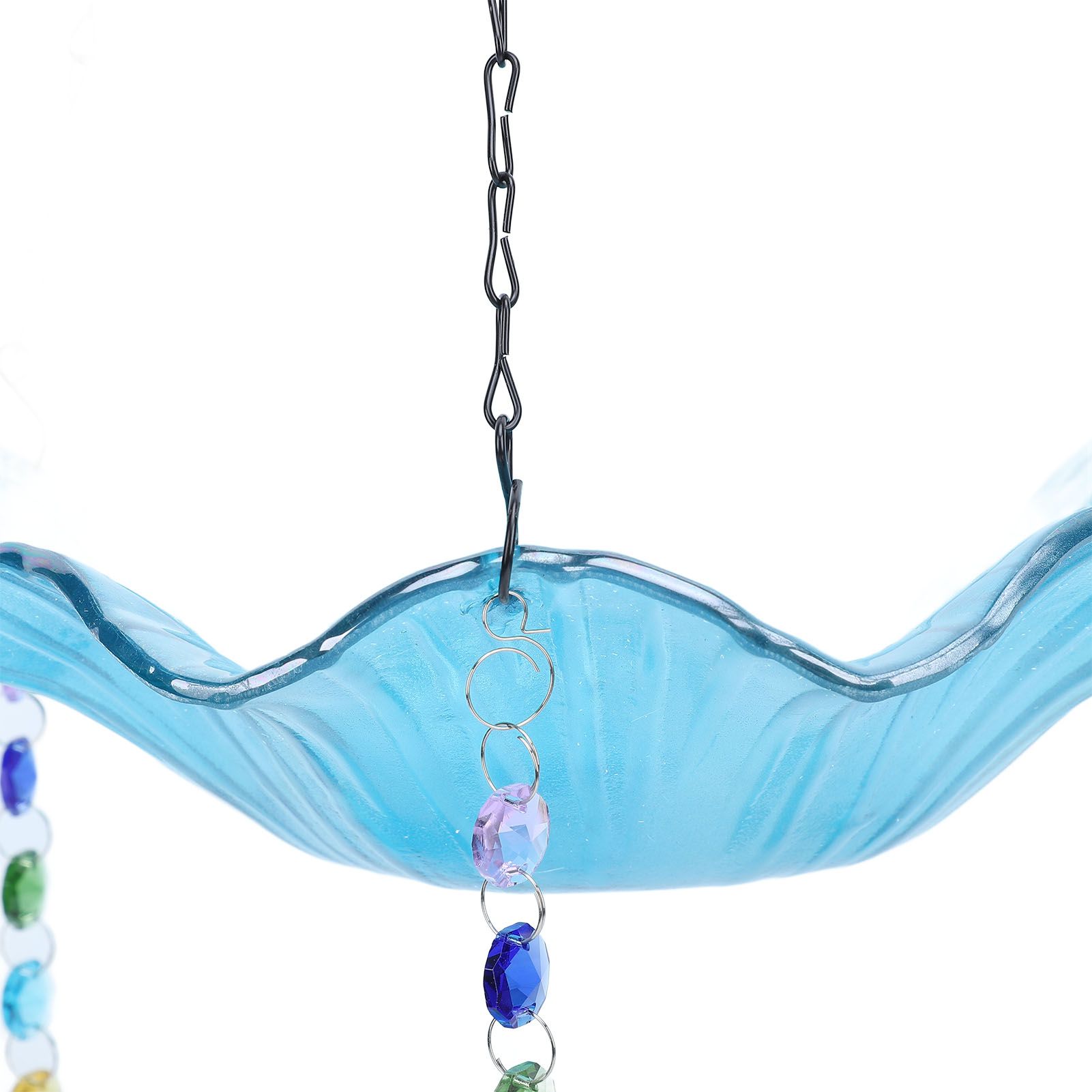 Hummingbird Feeder Bird Bath for Outdoors 2 In 1 Hanging Solar Bird Bath view 2
