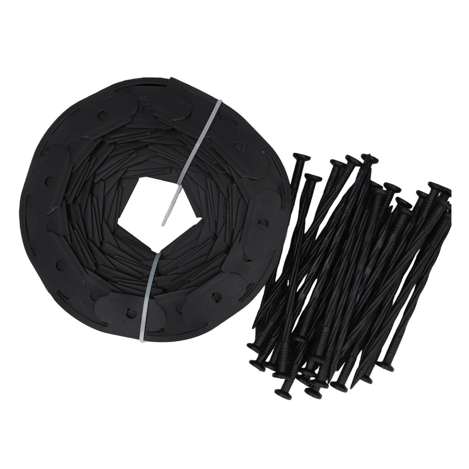 L Shaped Grass Stone Isolation Belt Landscape Edging for Garden 5cm*5cm*10m Black view 3