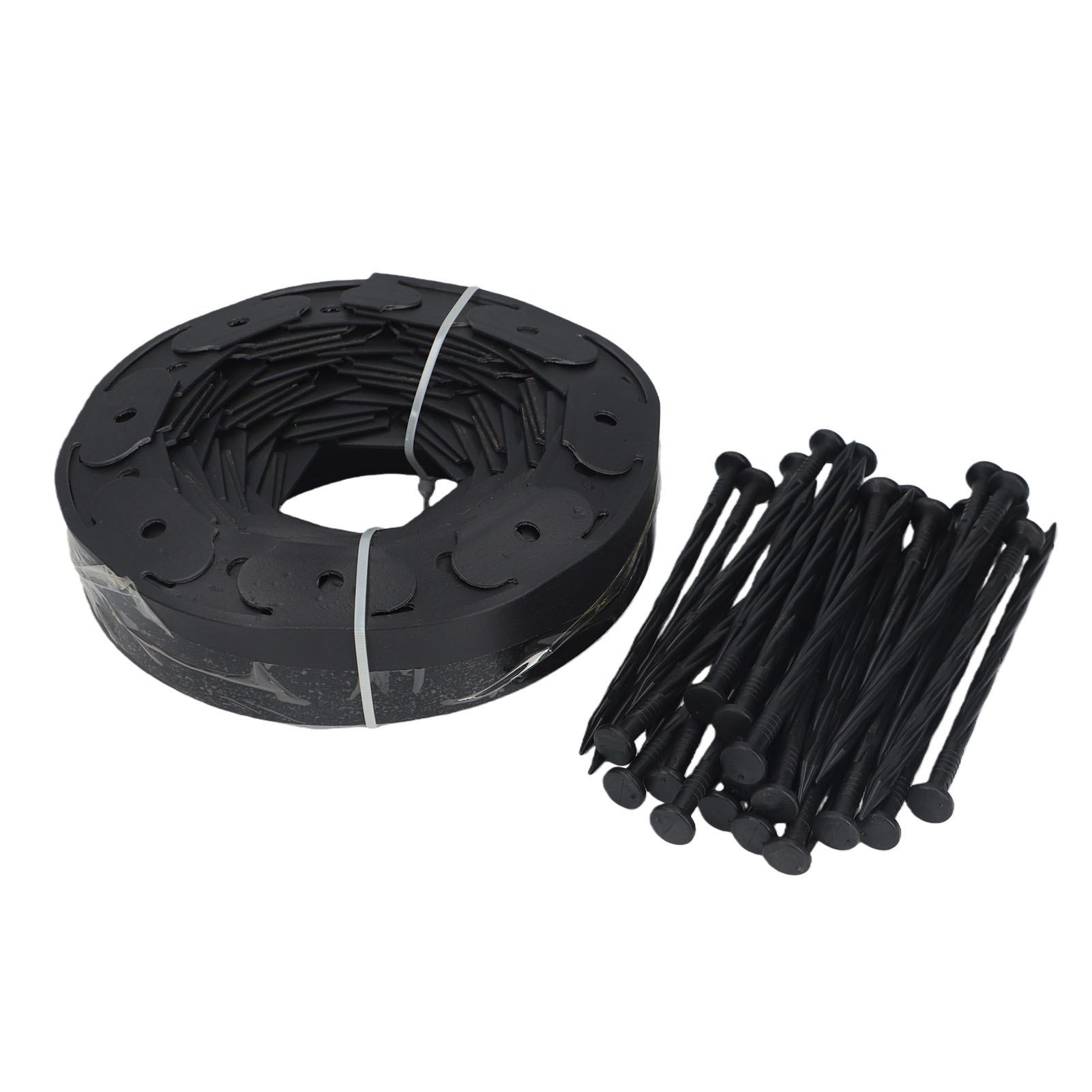 L Shaped Grass Stone Isolation Belt Landscape Edging for Garden 5cm*5cm*10m Black view 6