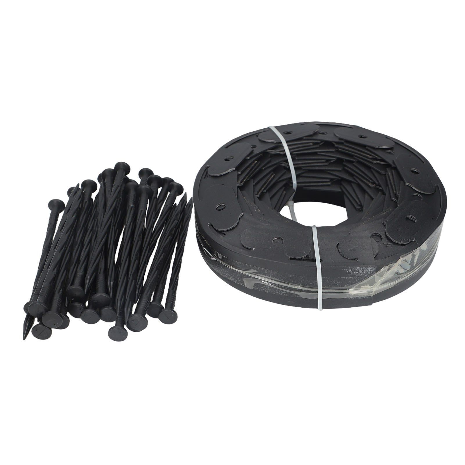 L Shaped Grass Stone Isolation Belt Landscape Edging for Garden 5cm*5cm*10m Black view 7