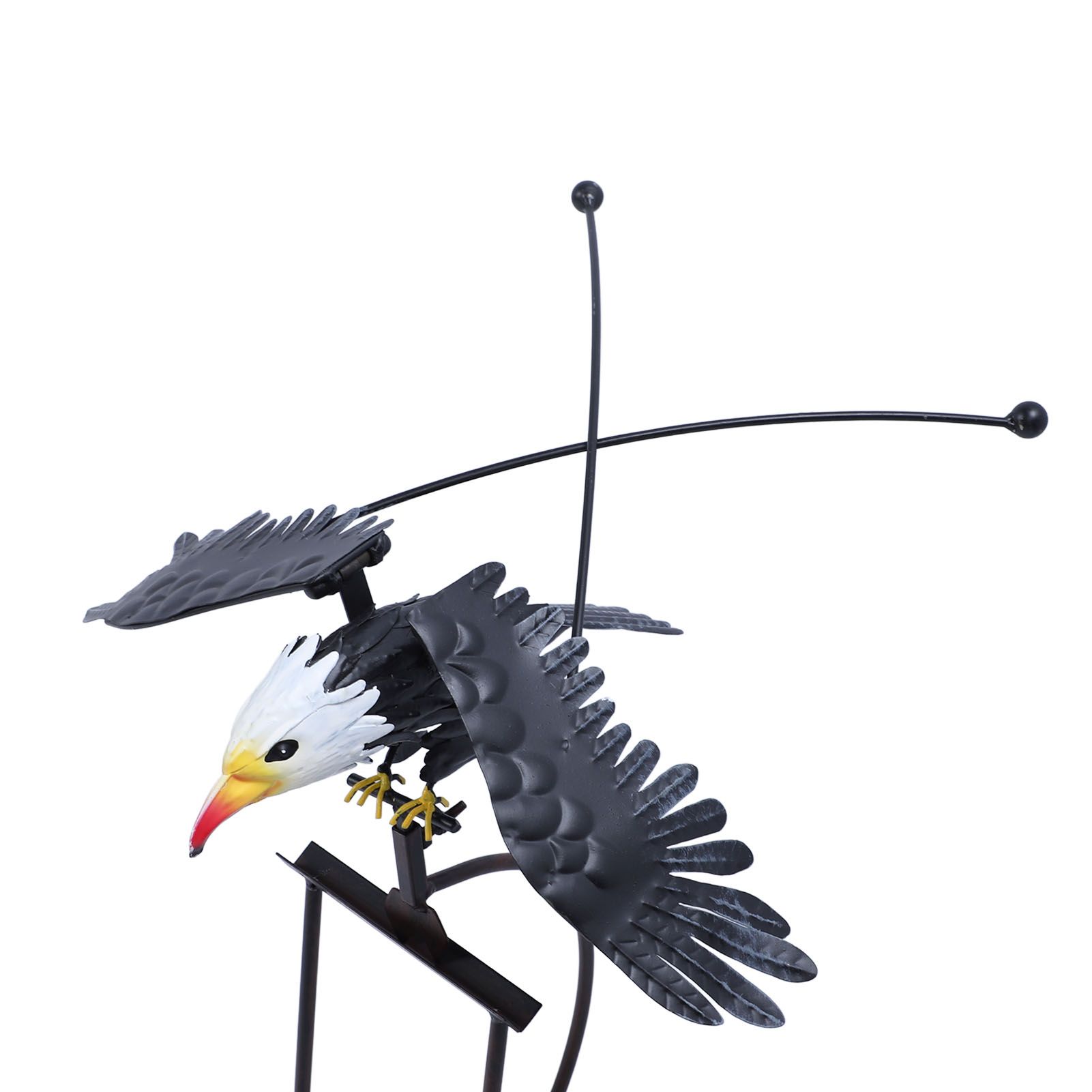 Bald Eagle Garden Ornament Balancing Bird Rocker Wind Sculpture Handcrafted view 5