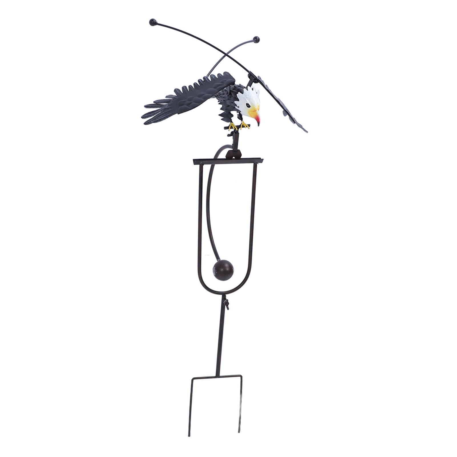 Bald Eagle Garden Ornament Balancing Bird Rocker Wind Sculpture Handcrafted view 8
