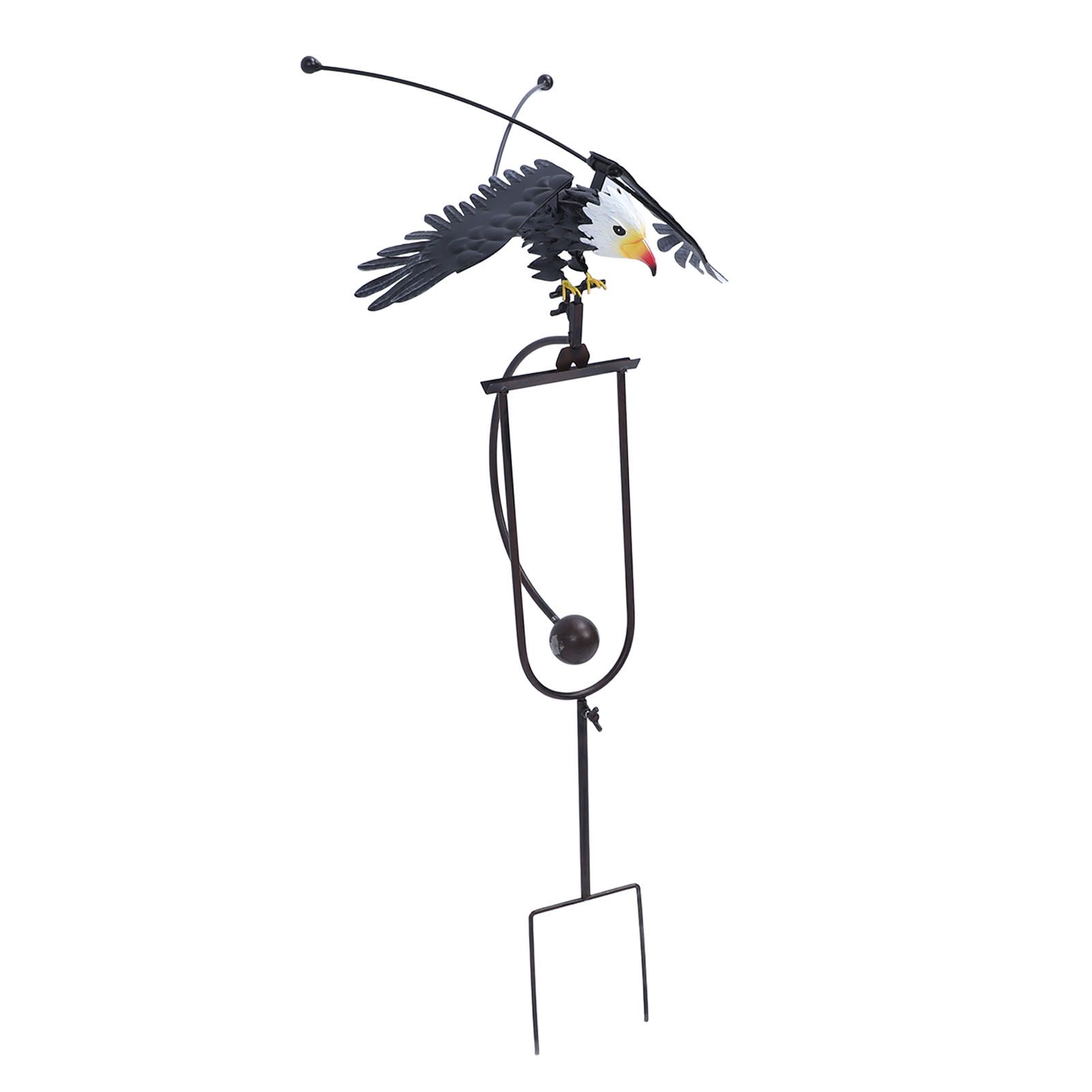 Bald Eagle Garden Ornament Balancing Bird Rocker Wind Sculpture Handcrafted view 10