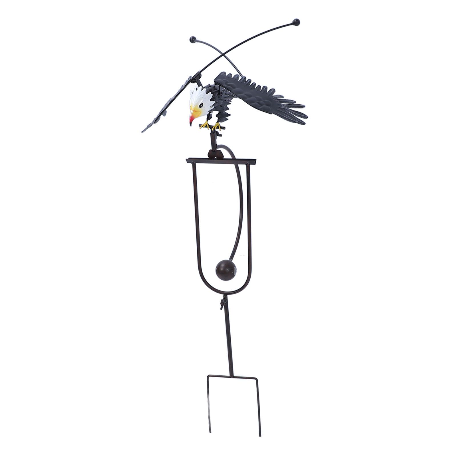 Bald Eagle Garden Ornament Balancing Bird Rocker Wind Sculpture Handcrafted view 11