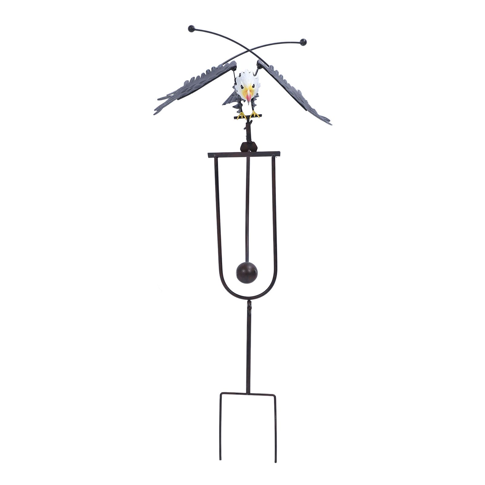 Bald Eagle Garden Ornament Balancing Bird Rocker Wind Sculpture Handcrafted view 12