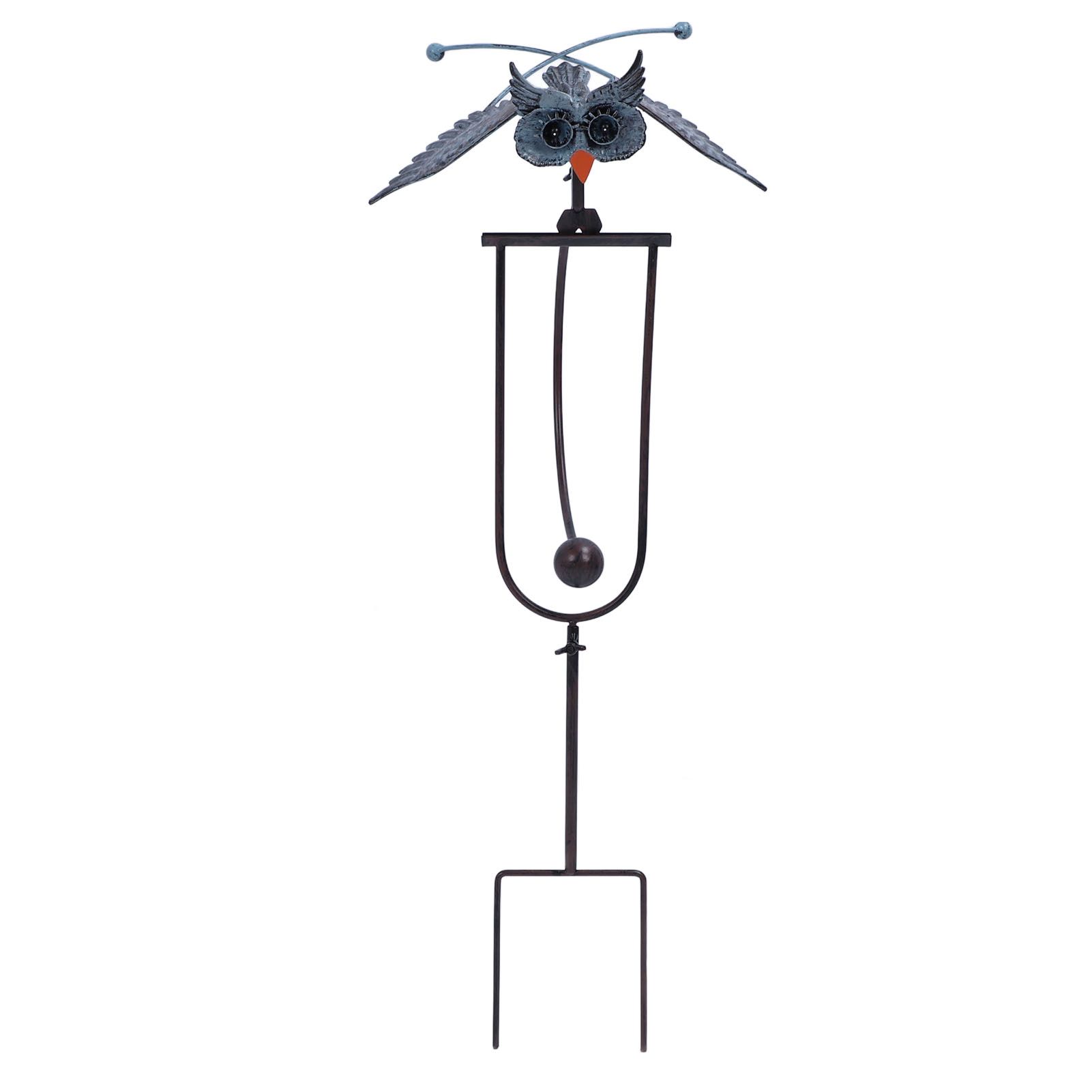 Outdoor Owl Stake Iron Simulated Handmade with Flexible Joints Owl Lawn Decor view 3