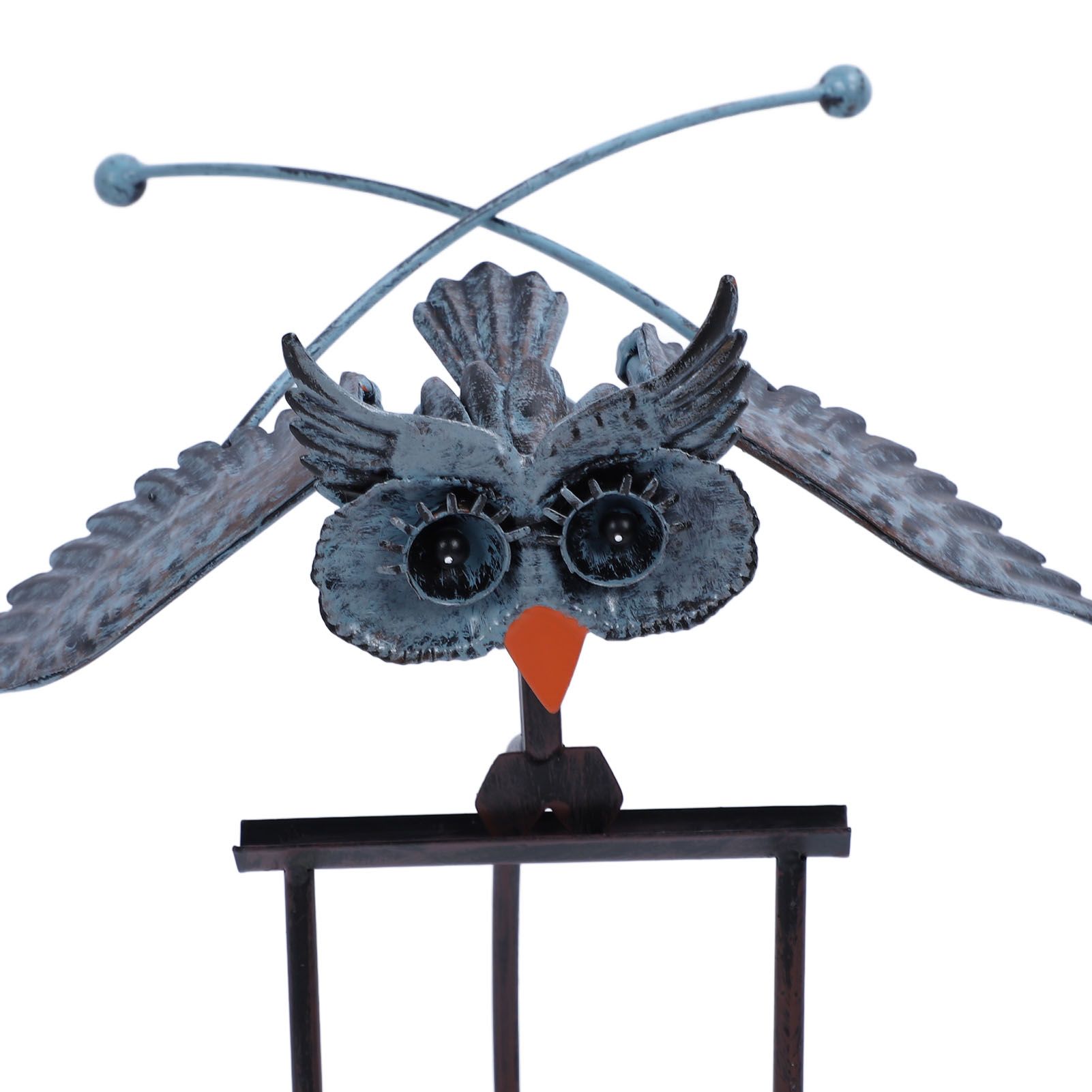 Outdoor Owl Stake Iron Simulated Handmade with Flexible Joints Owl Lawn Decor view 7