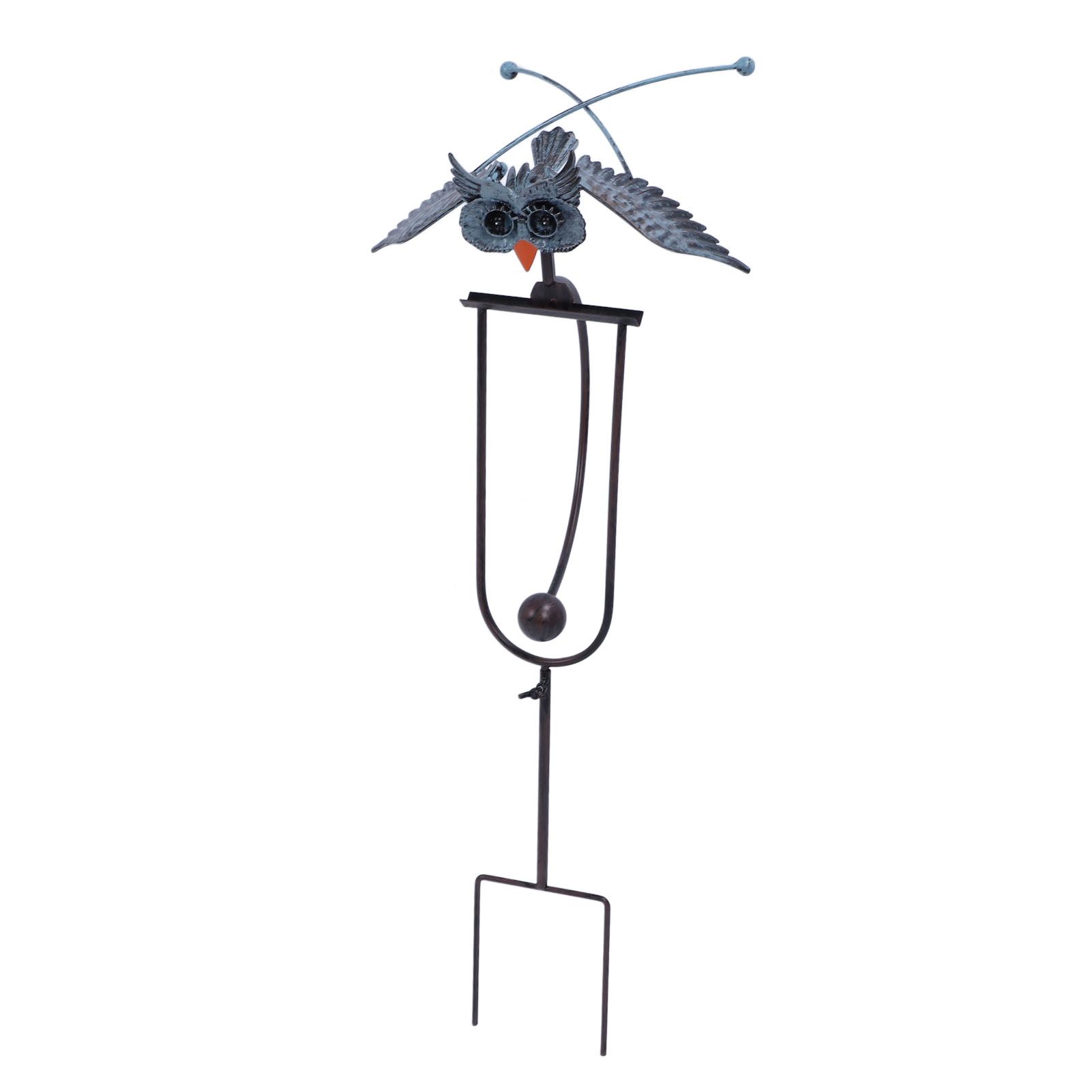 Outdoor Owl Stake Iron Simulated Handmade with Flexible Joints Owl Lawn Decor view 10
