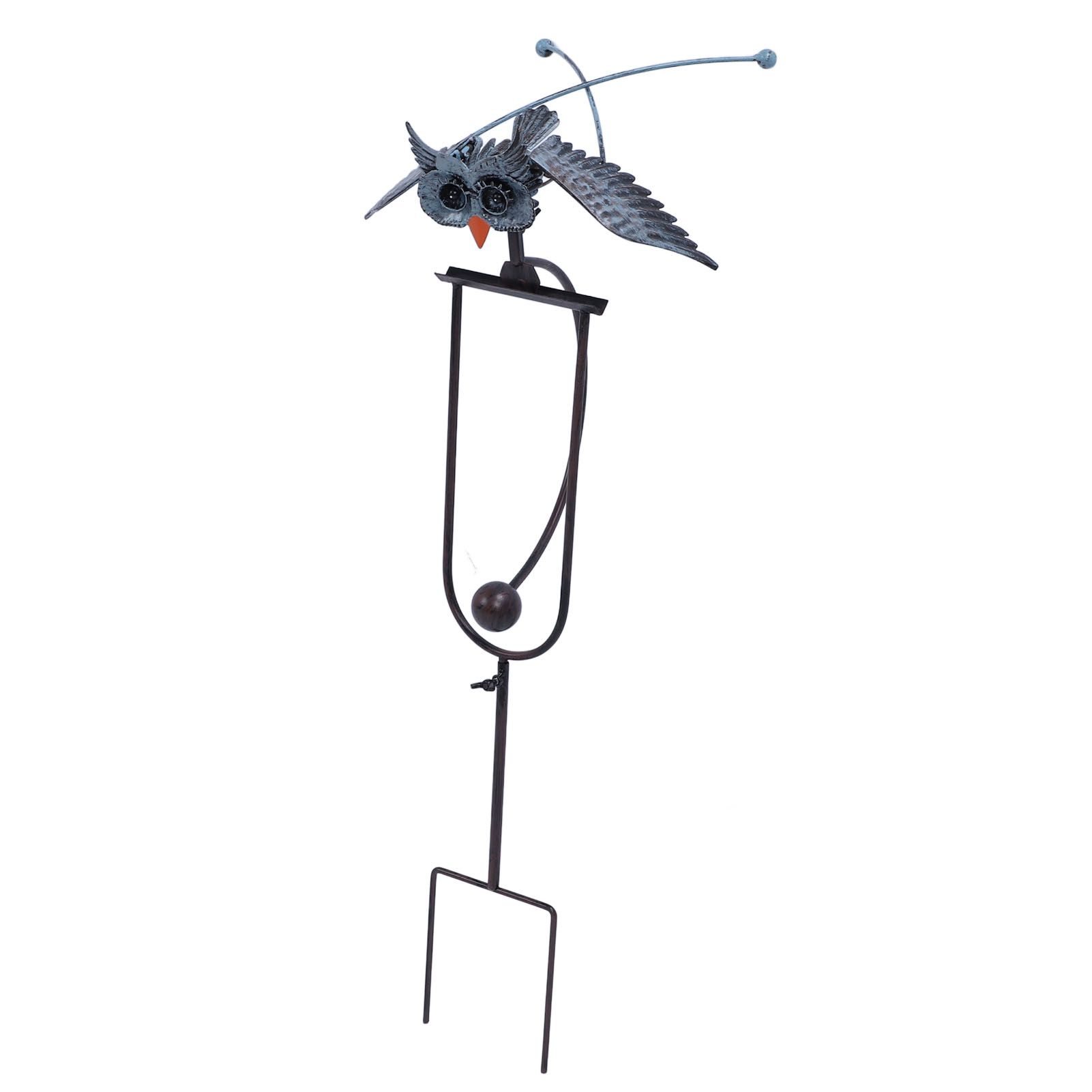 Outdoor Owl Stake Iron Simulated Handmade with Flexible Joints Owl Lawn Decor view 12