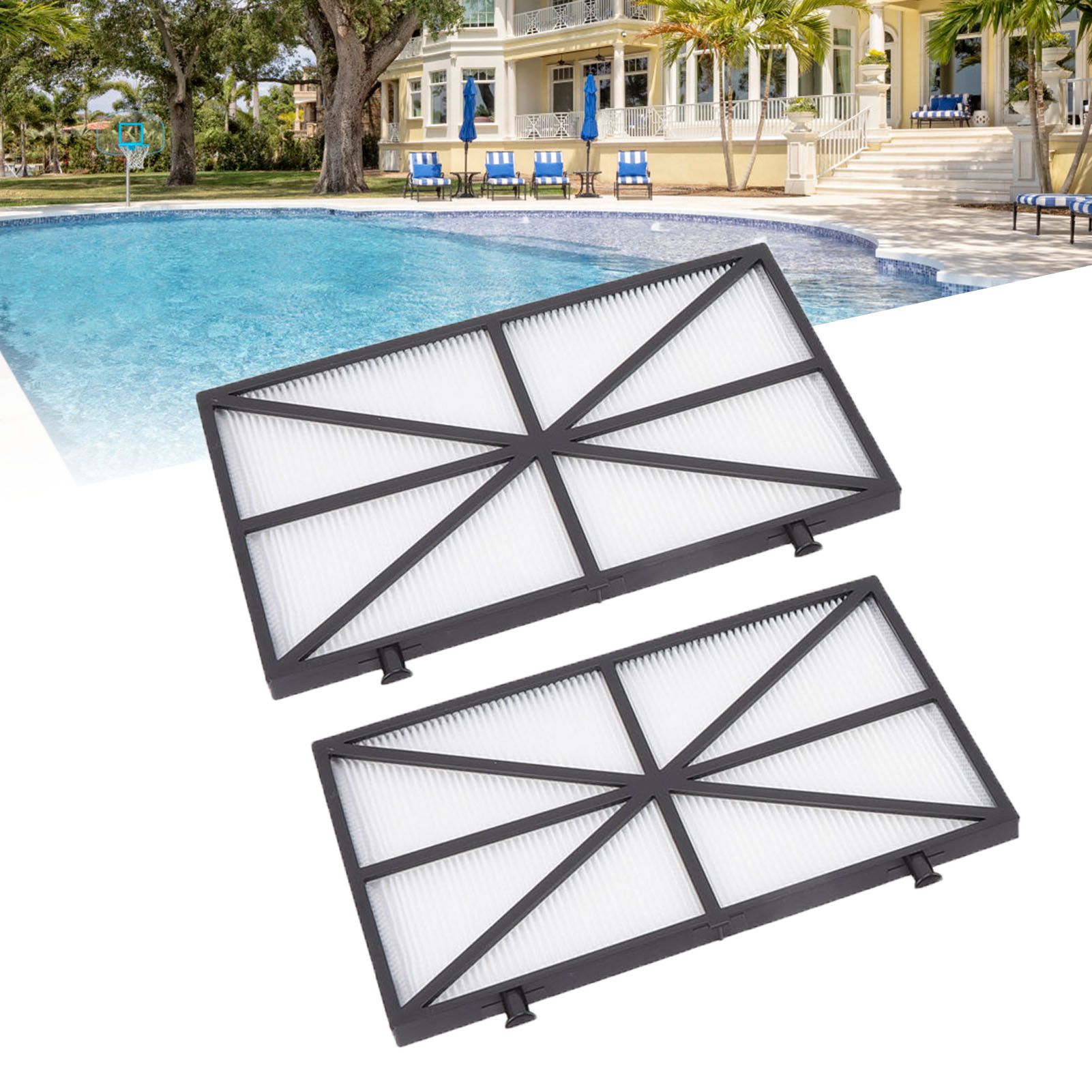 2pcs Robotic Pool Cleaner Filter Cartridge PP PET Activated Carbon Ultra Fine view 12