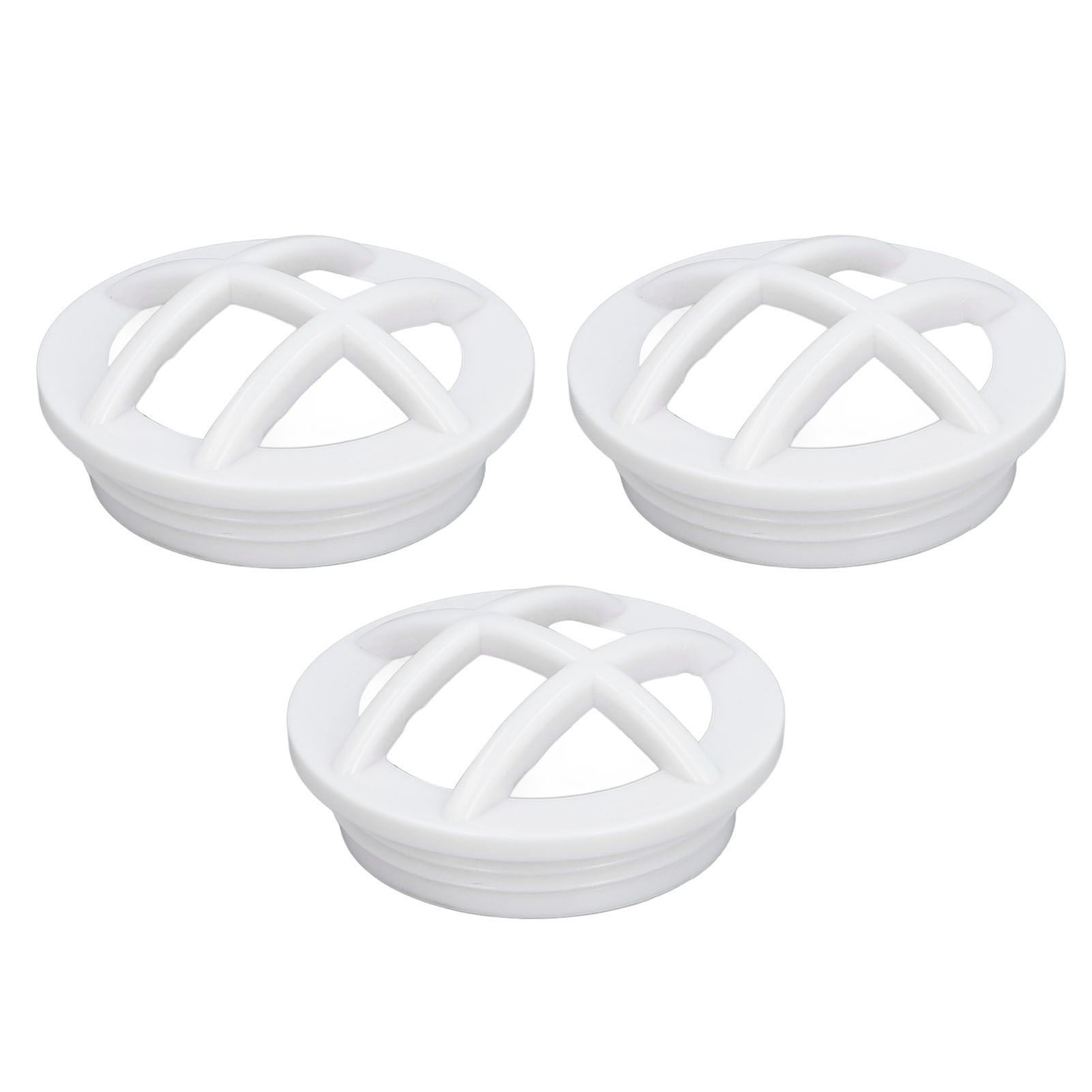 3PCS Inlet Grate Insert G1‑1/2 Male Thread Wall Mounted Grille Fitting Round view 3