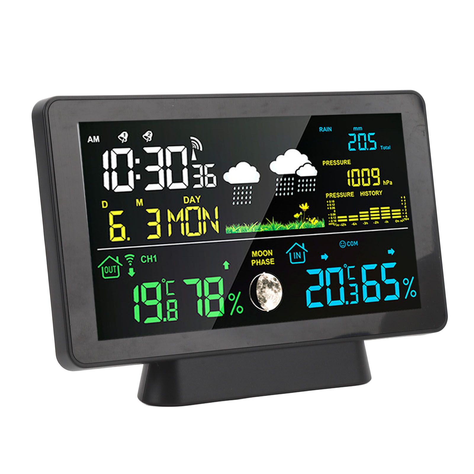 Digital Weather Clock Home Wireless Indoor Outdoor Temperature Alarm Clock view 4