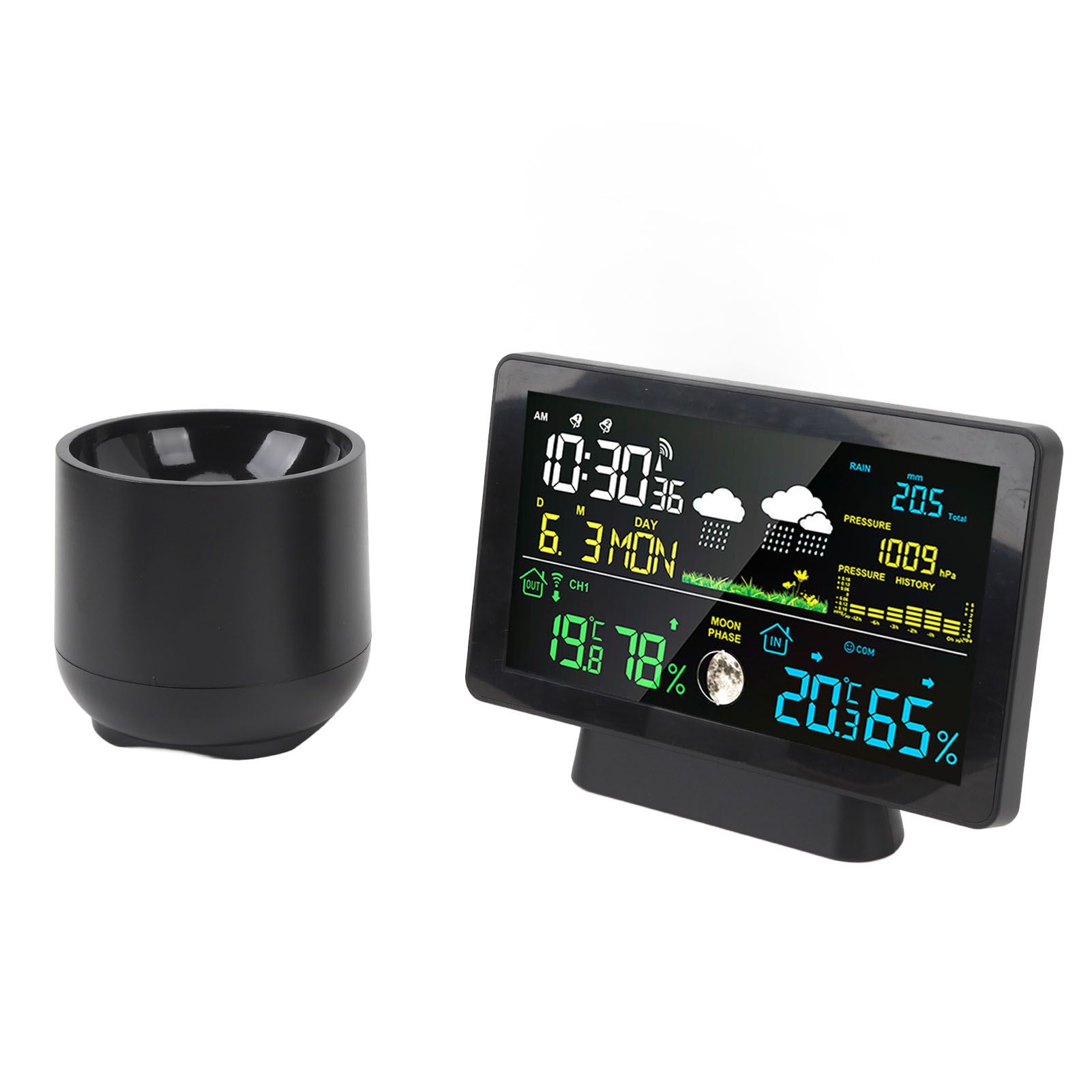 Digital Weather Clock Home Wireless Indoor Outdoor Temperature Alarm Clock view 9