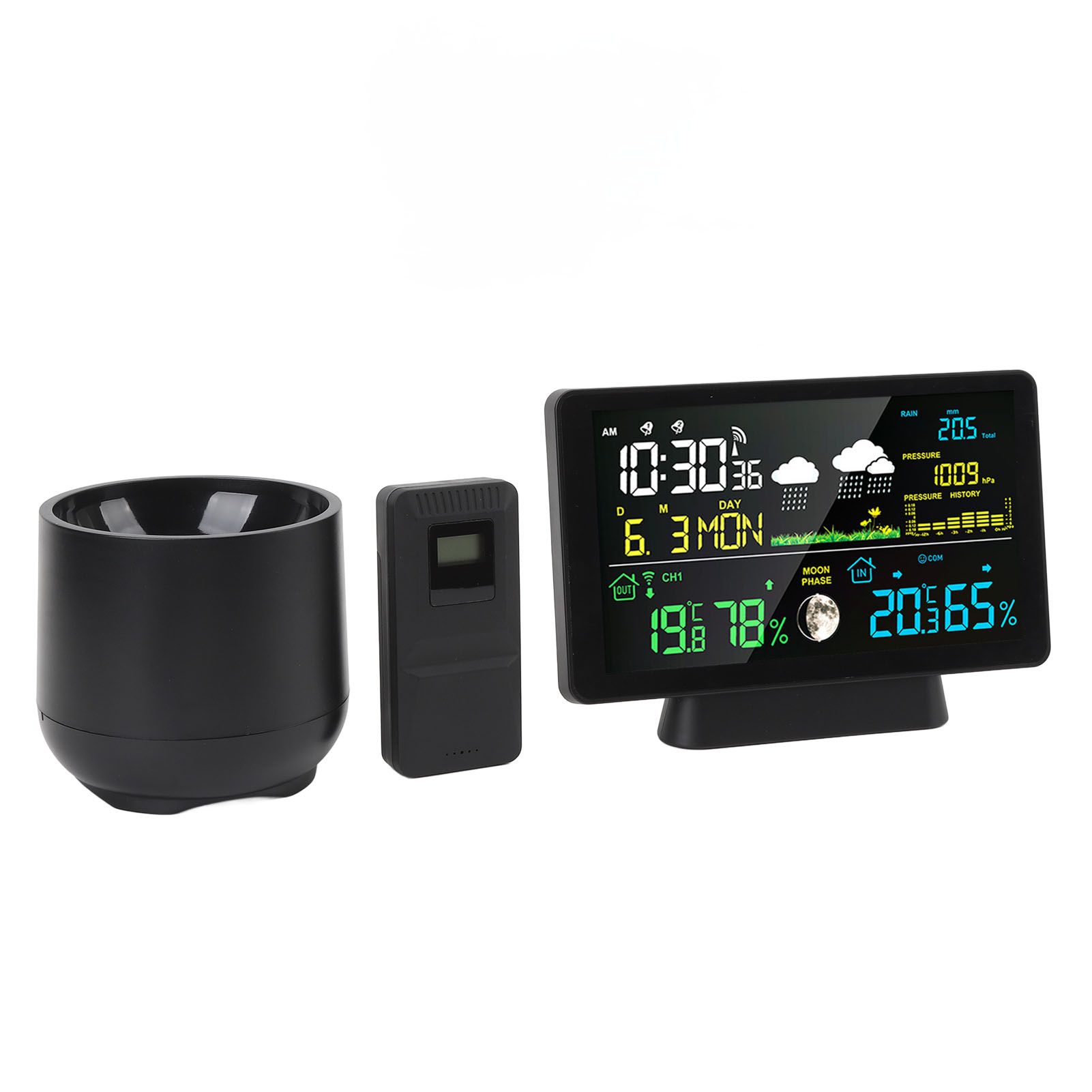 Digital Weather Clock Home Wireless Indoor Outdoor Temperature Alarm Clock view 10
