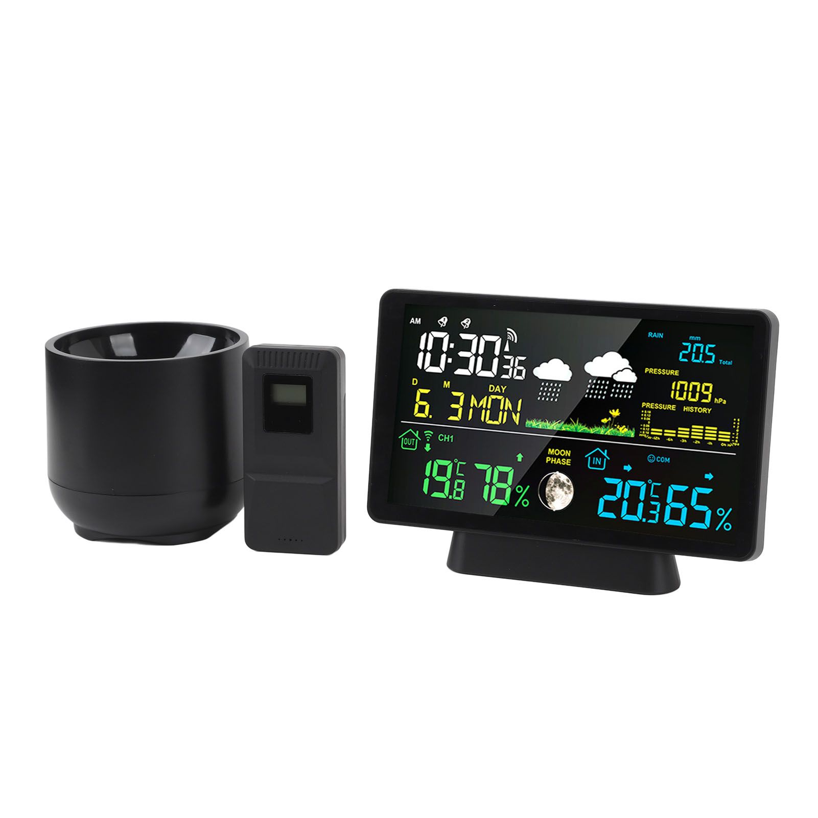 Digital Weather Clock Home Wireless Indoor Outdoor Temperature Alarm Clock view 11