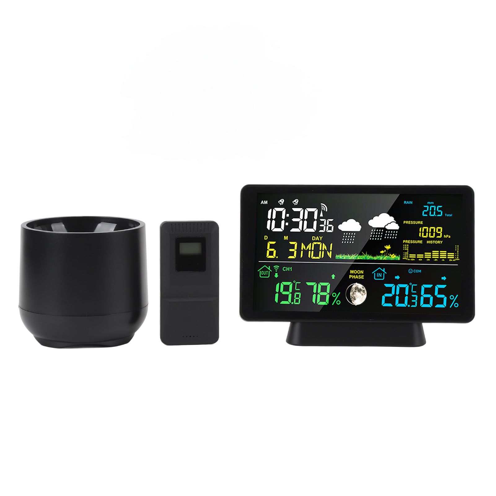 Digital Weather Clock Home Wireless Indoor Outdoor Temperature Alarm Clock view 12