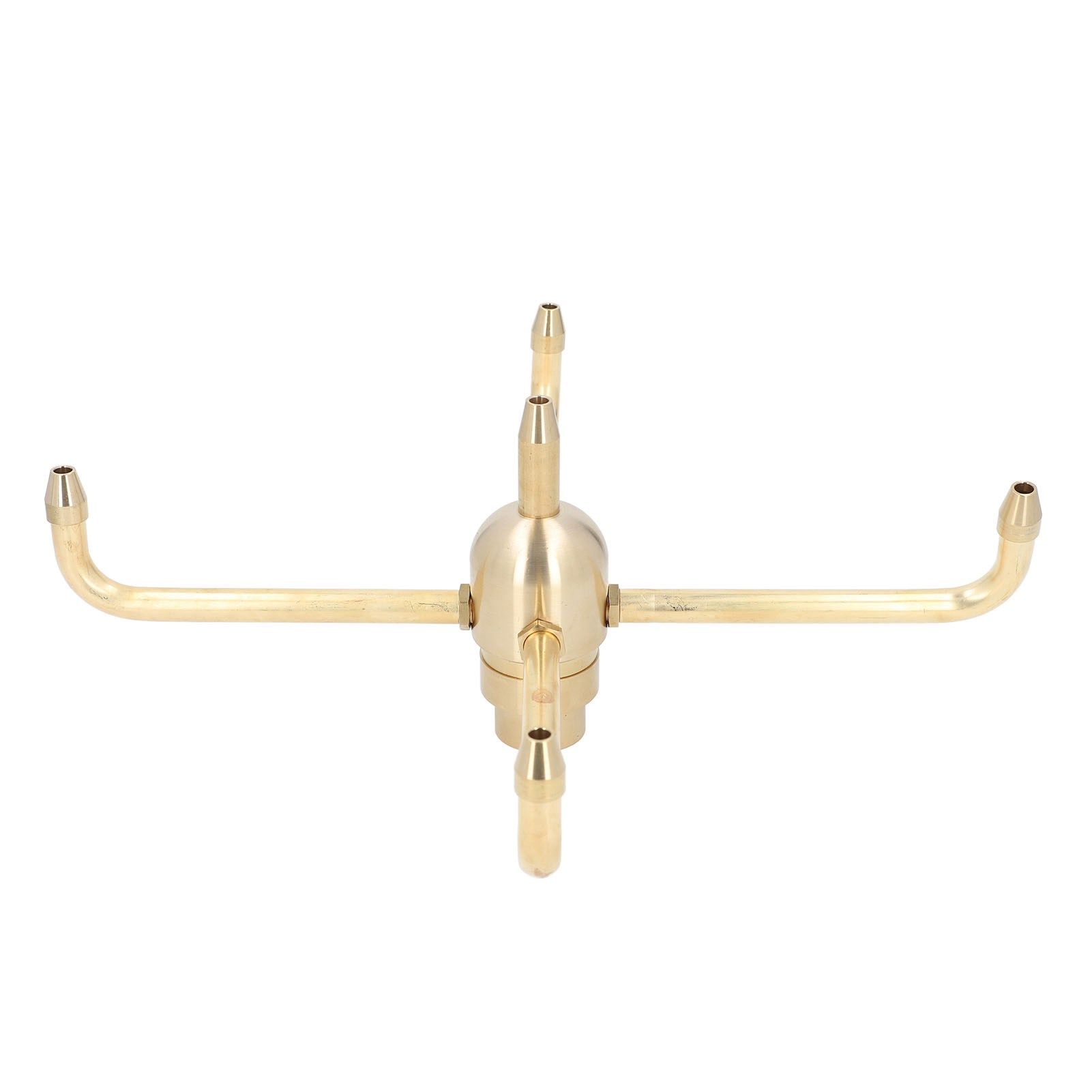 Rotating Fountain Nozzle 4 Arm Brass Water Fountain Spray Head Sprinkler for