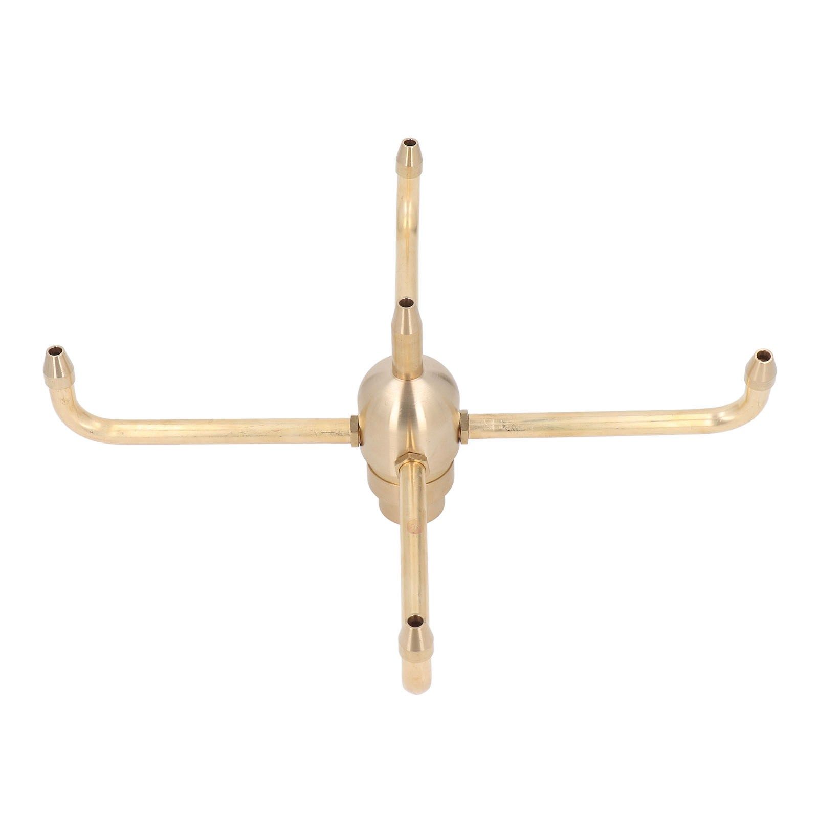 Rotating Fountain Nozzle 4 Arm Brass Water Fountain Spray Head Sprinkler for view 4