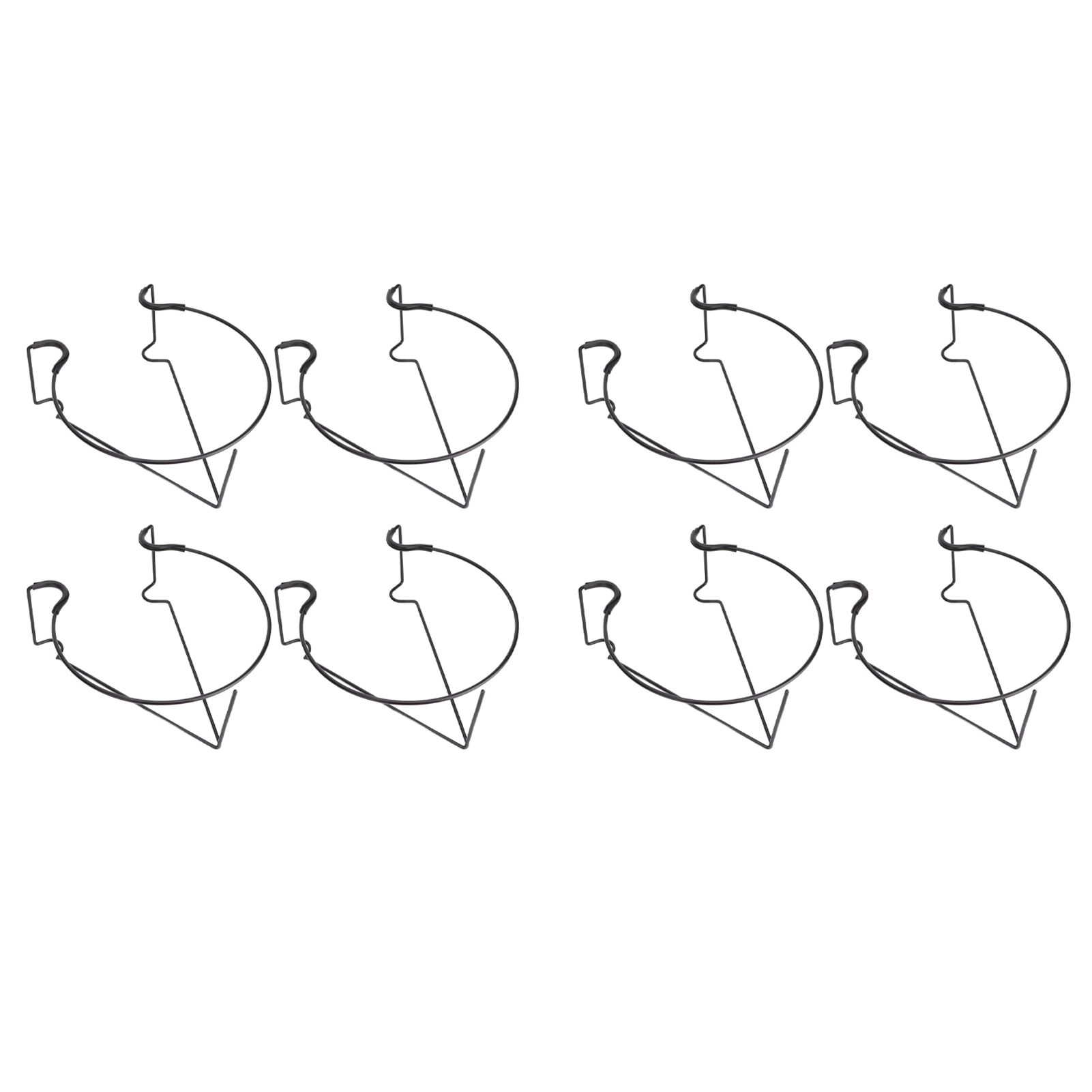 8pcs Railing Plant Pot Holder Iron Rack Floating Garden Flower Pot Stand view 6