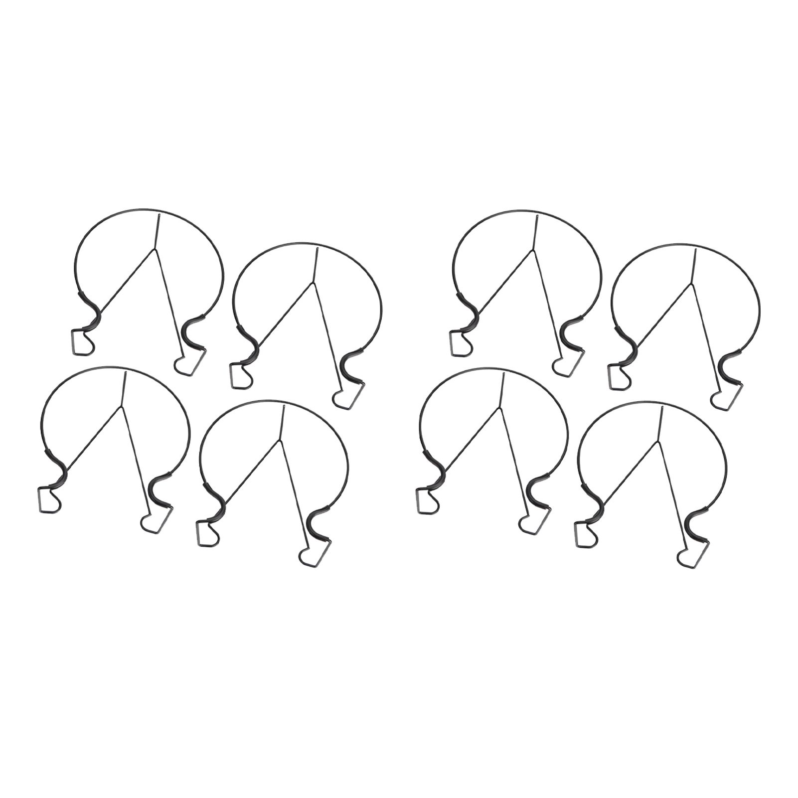 8pcs Railing Plant Pot Holder Iron Rack Floating Garden Flower Pot Stand view 10