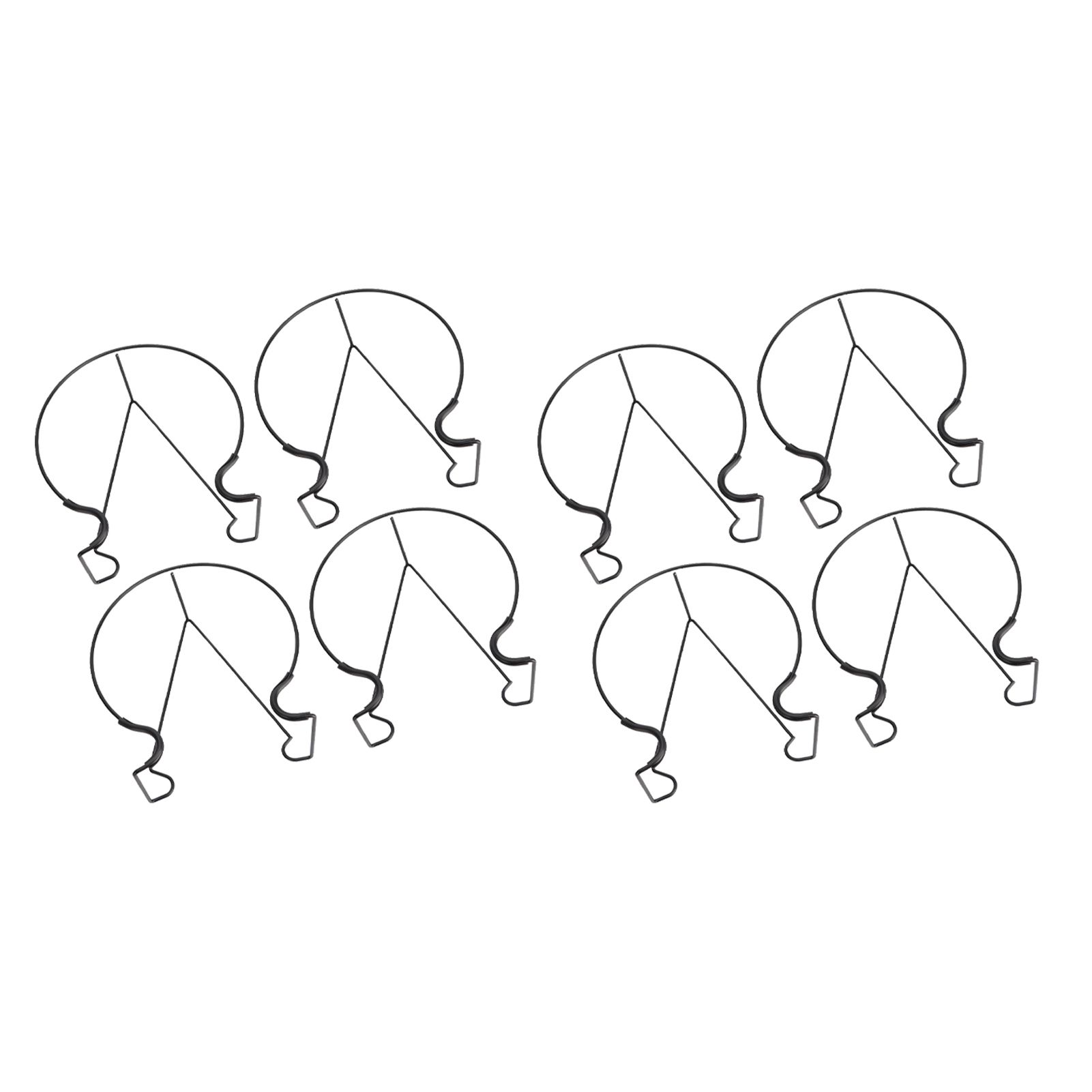 8pcs Railing Plant Pot Holder Iron Rack Floating Garden Flower Pot Stand view 12