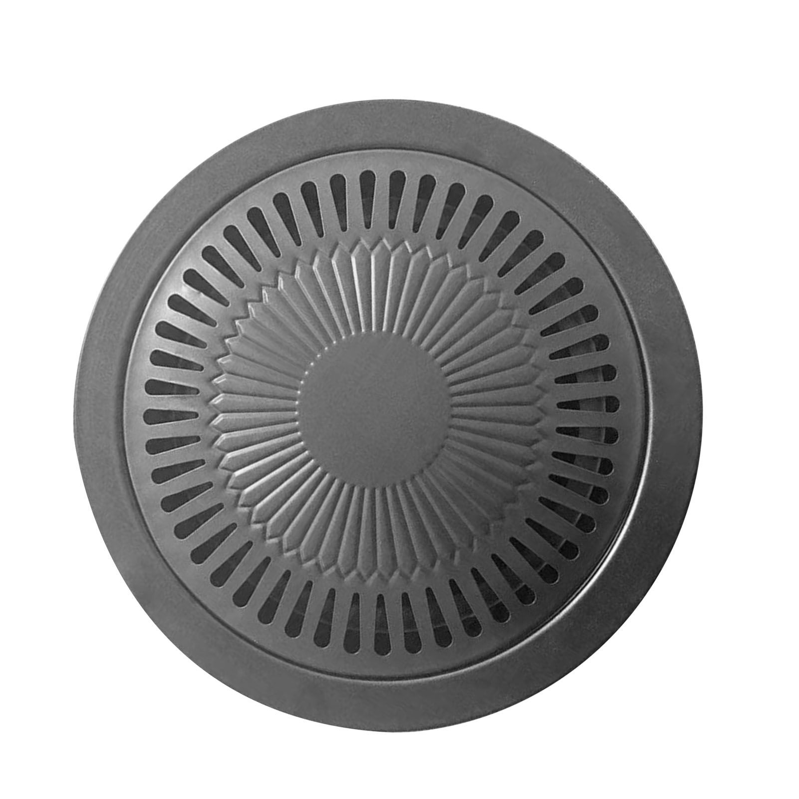 Korean BBQ Grill Pan Iron Easy to Clean Anti Stick Round Stovetop Barbecue view 3