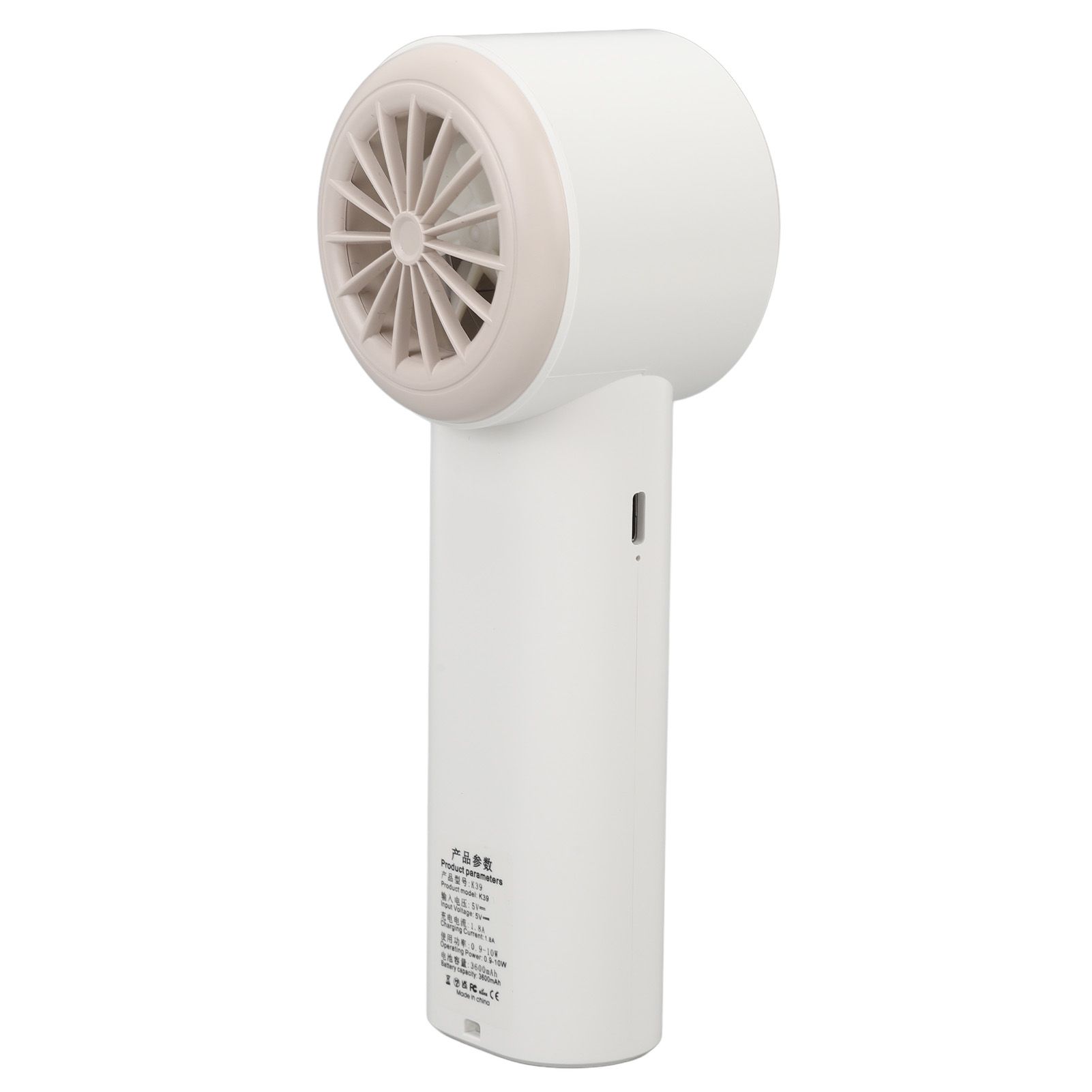 Handheld Cooling Fan High Speed USB Charging Portable Screen Display Mini Fan view 4