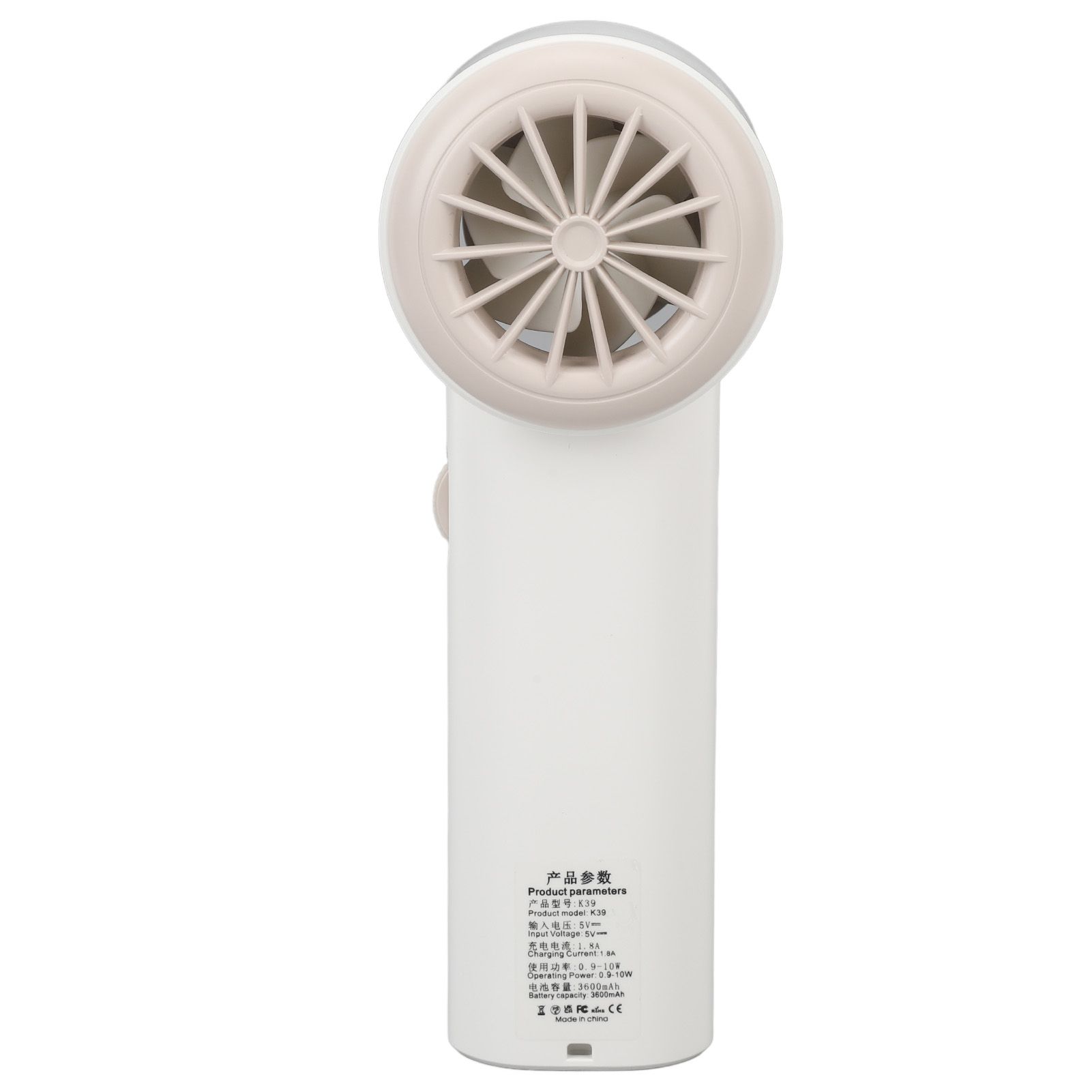 Handheld Cooling Fan High Speed USB Charging Portable Screen Display Mini Fan view 6