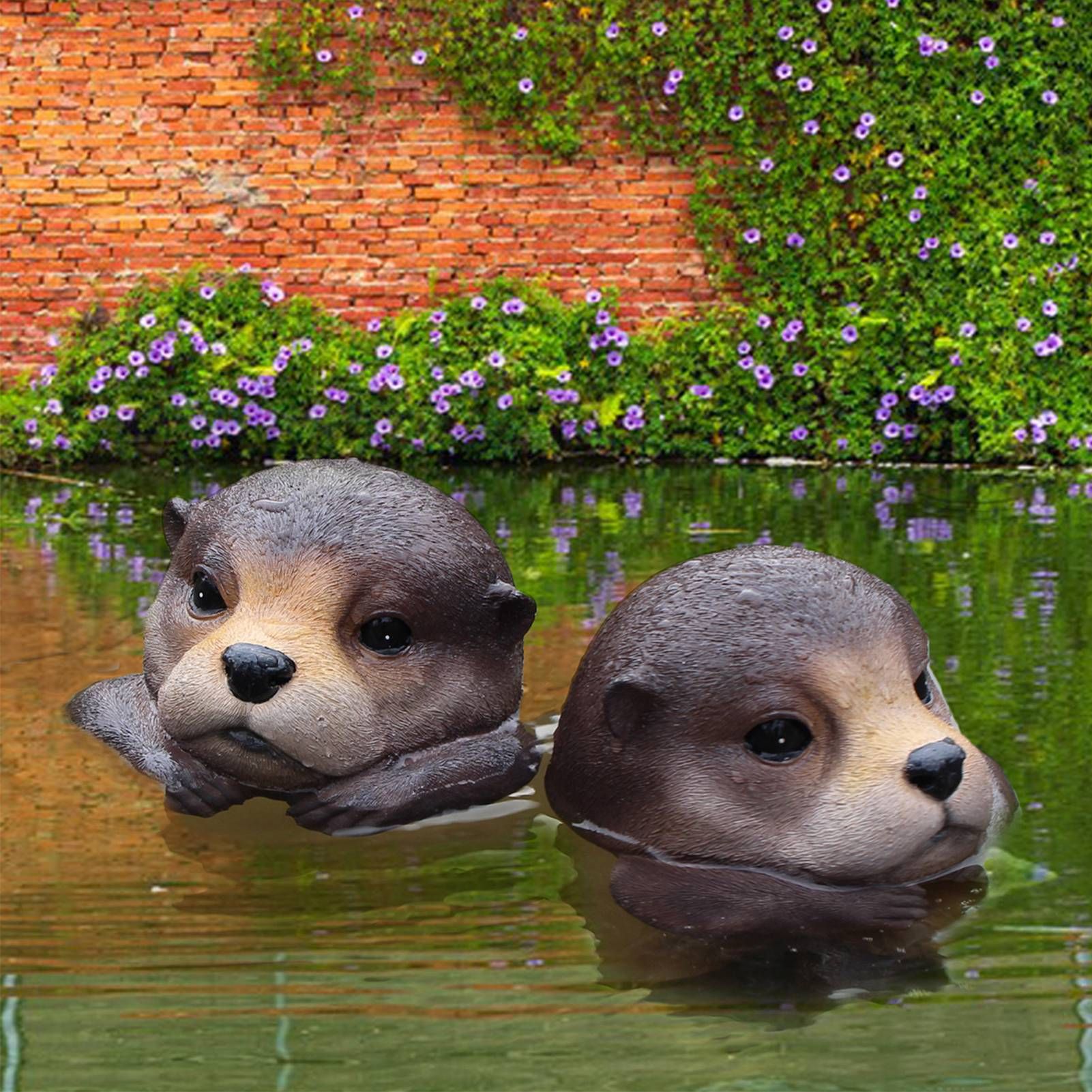 Floating Otter Decor Outdoor Pond Ornaments Waterproof Resin Realistic view 8