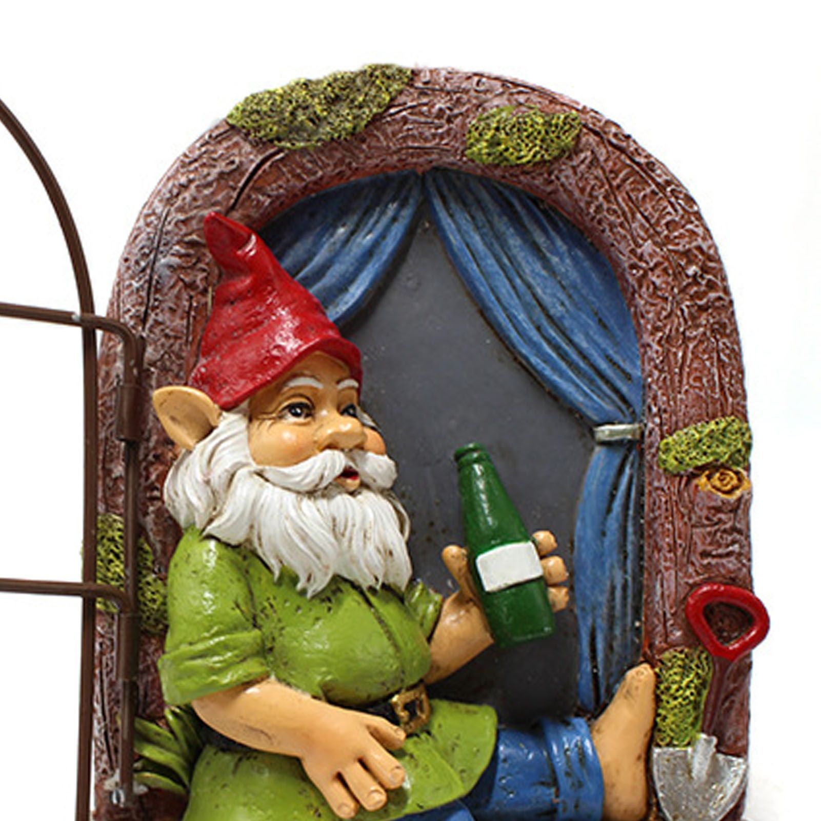 Gnome Tree Hugger Resin Elf Out The Door Tree Hugger Funny Garden Tree view 5