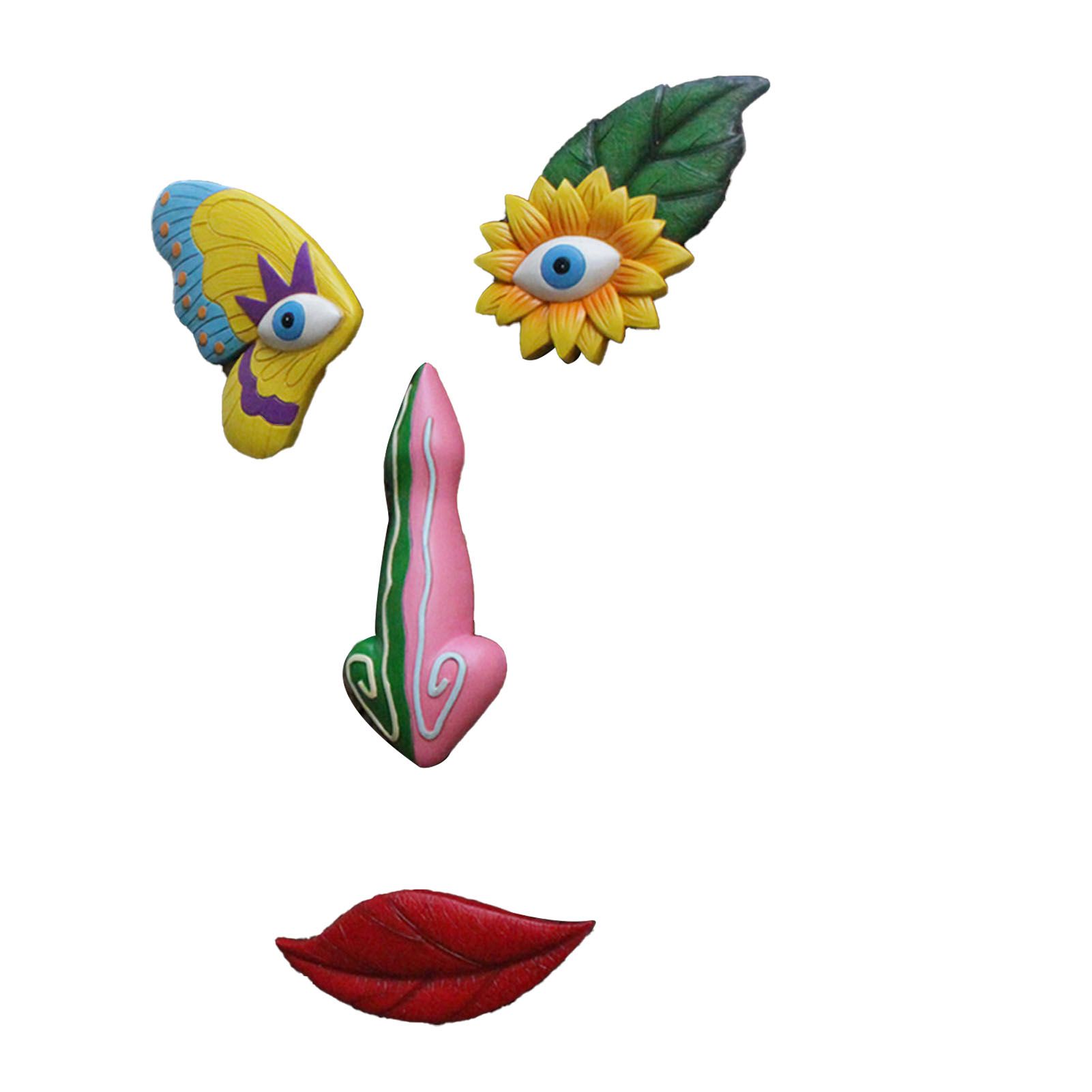 Tree Faces Decor Outdoor Cute Colorful Butterfly Funny Resin Tree Decorations view 6
