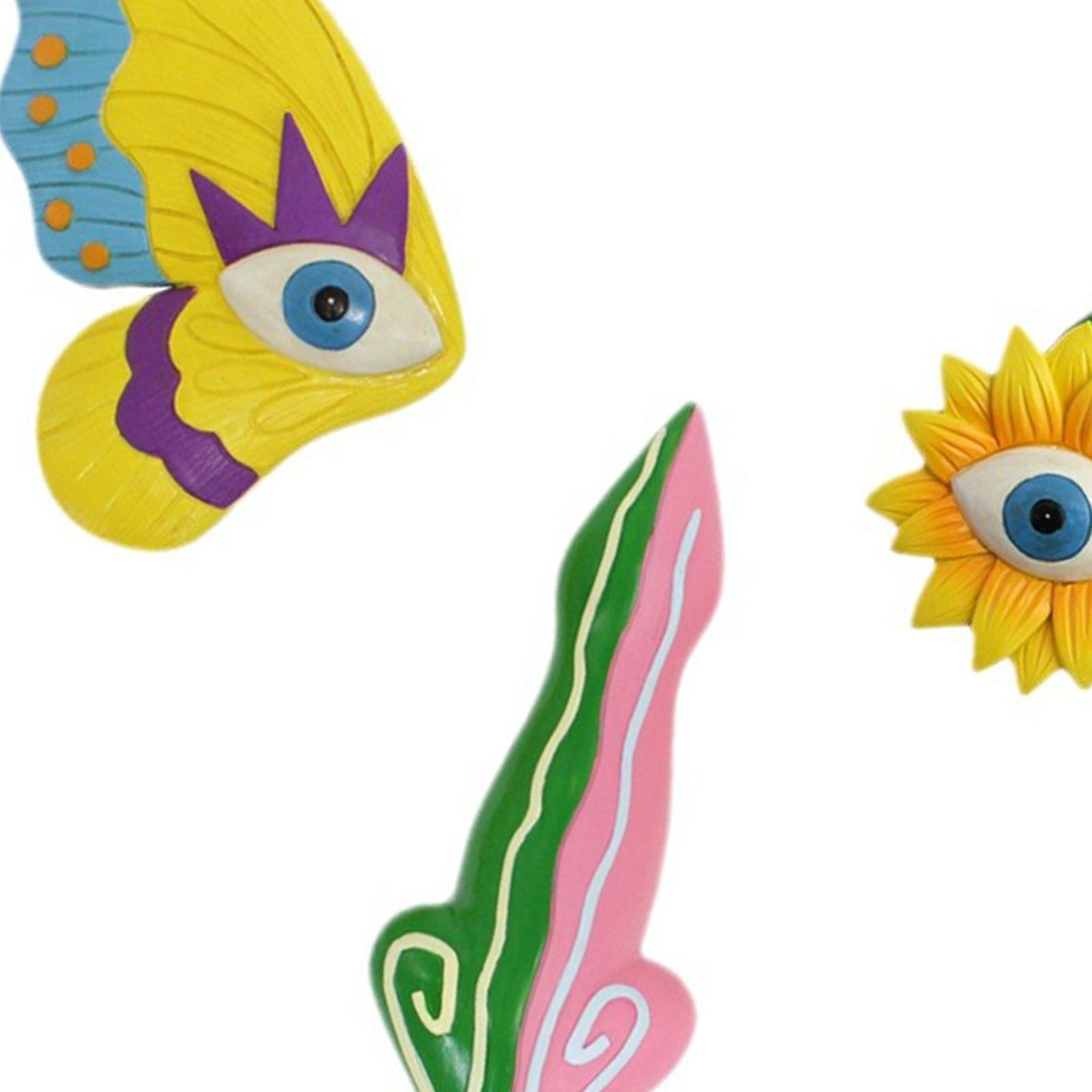 Tree Faces Decor Outdoor Cute Colorful Butterfly Funny Resin Tree Decorations view 7