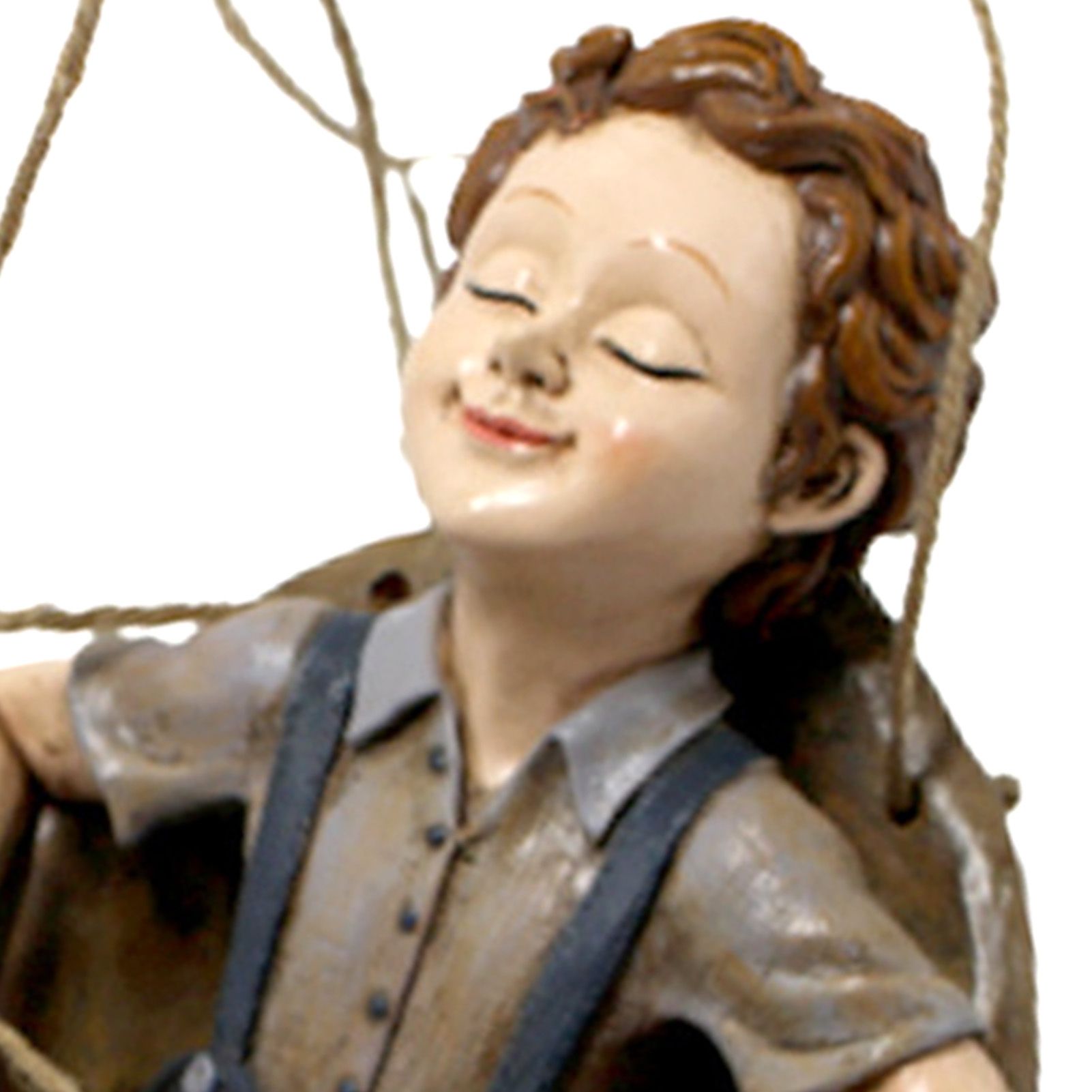 Swing Statue Tree Hanging Ornament Sleeping Boy Look Swinging Figurine view 5