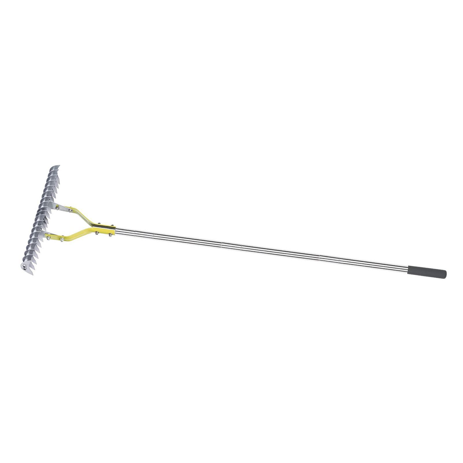 Thatch Rake 15in Wide Stainless Steel High Efficiency Ergonomic Dead Grass