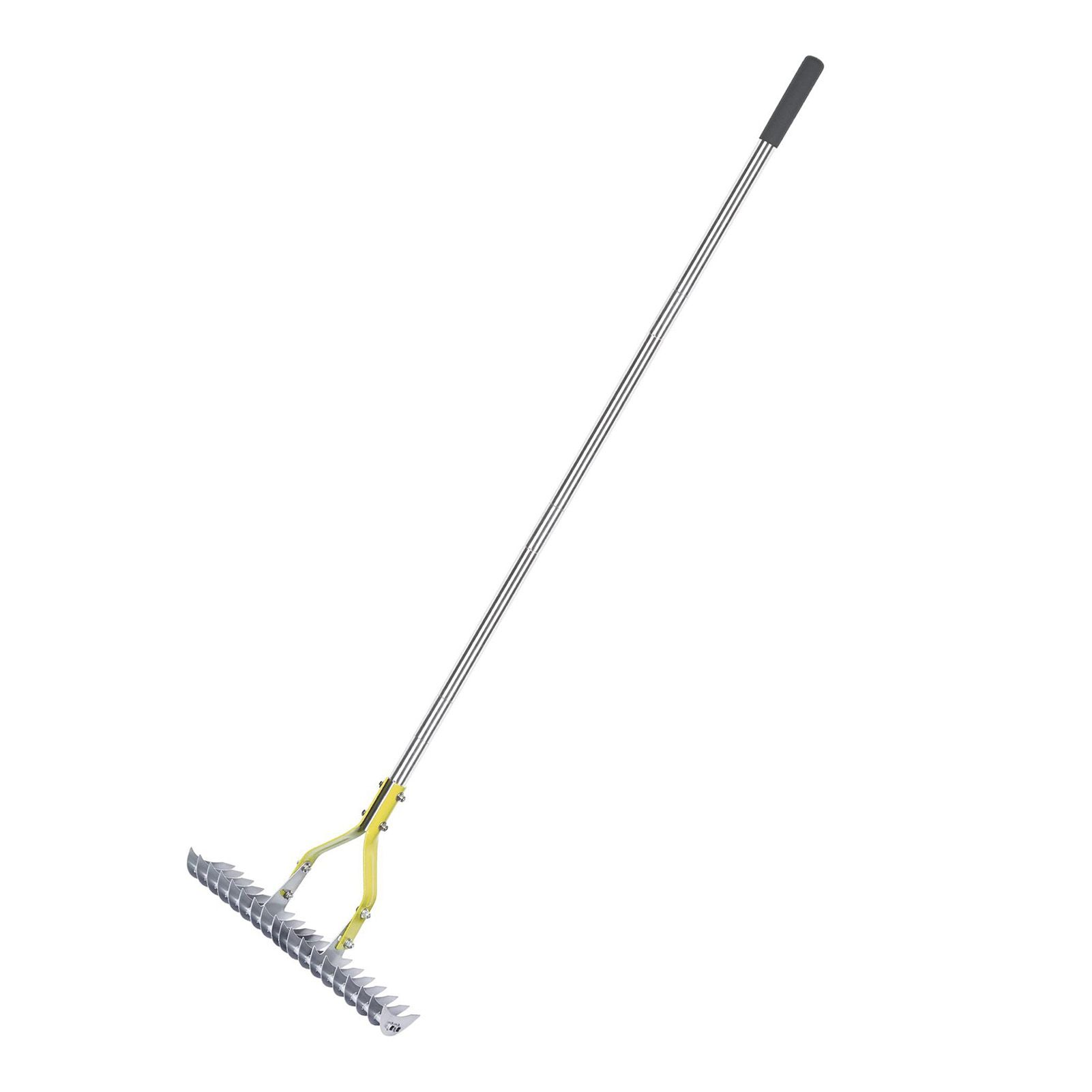 Thatch Rake 15in Wide Stainless Steel High Efficiency Ergonomic Dead Grass view 2