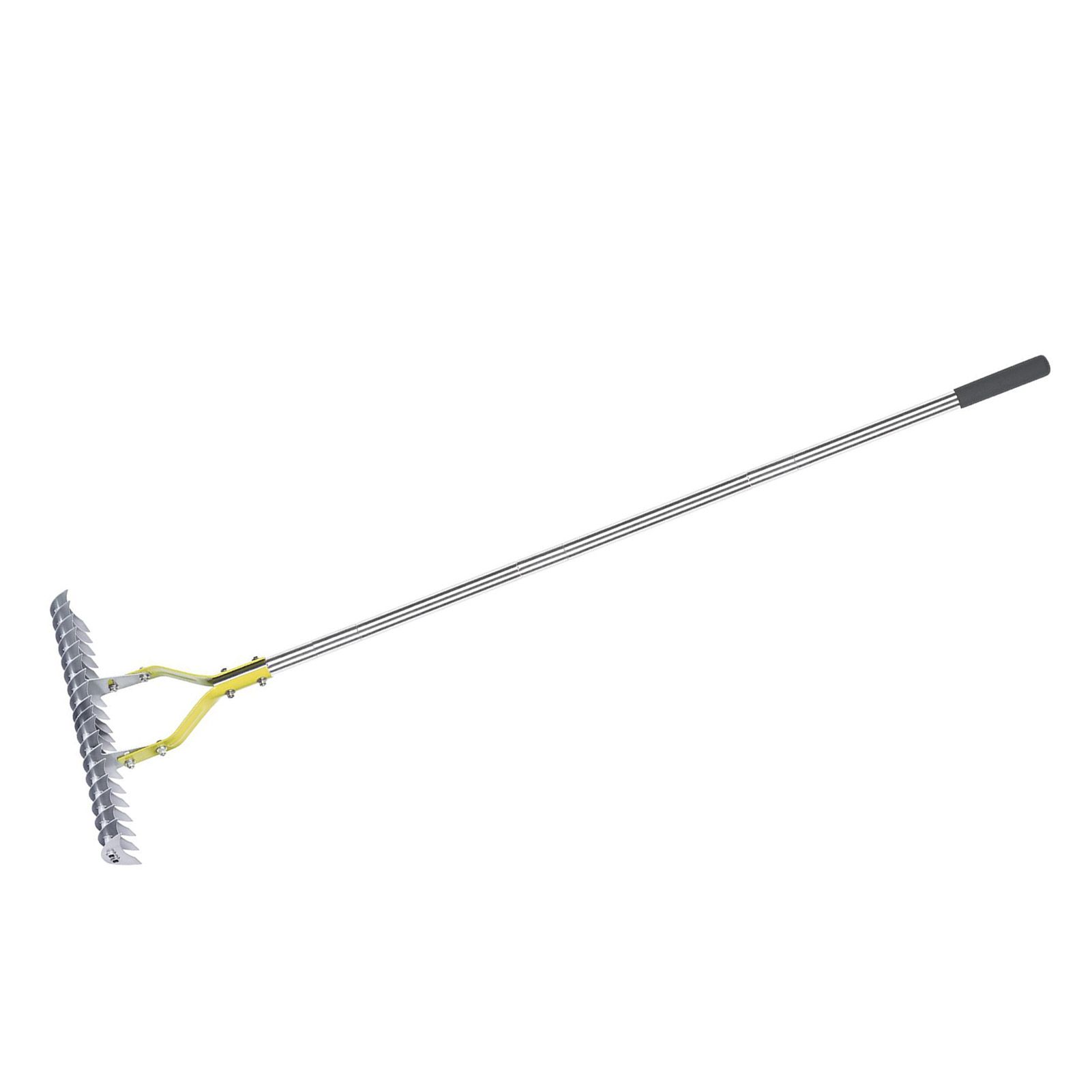Thatch Rake 15in Wide Stainless Steel High Efficiency Ergonomic Dead Grass view 3
