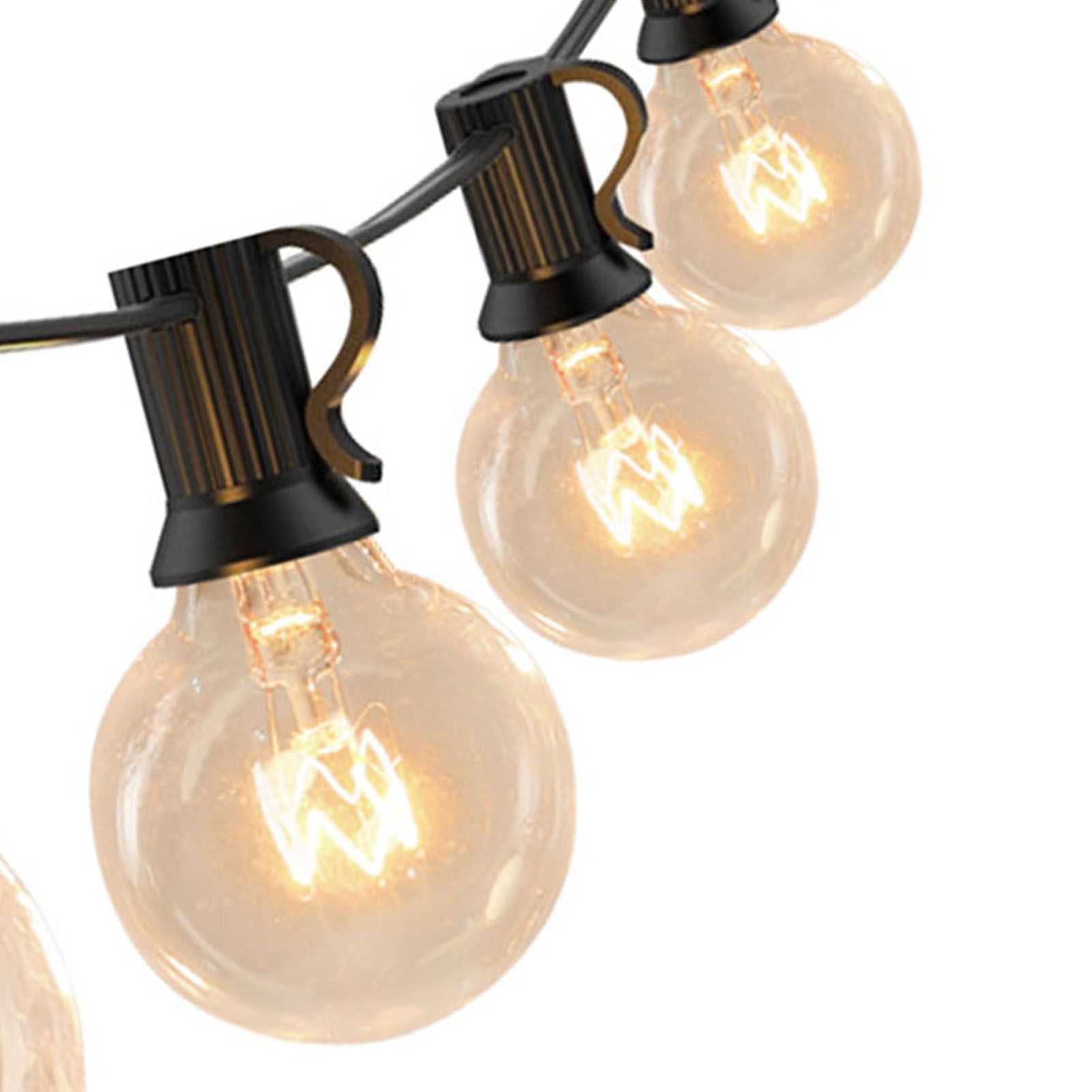 String Light IP44 Waterproof 50FT 50 Bulbs 4 Spare Bulbs Plug in G40 Tungsten view 2