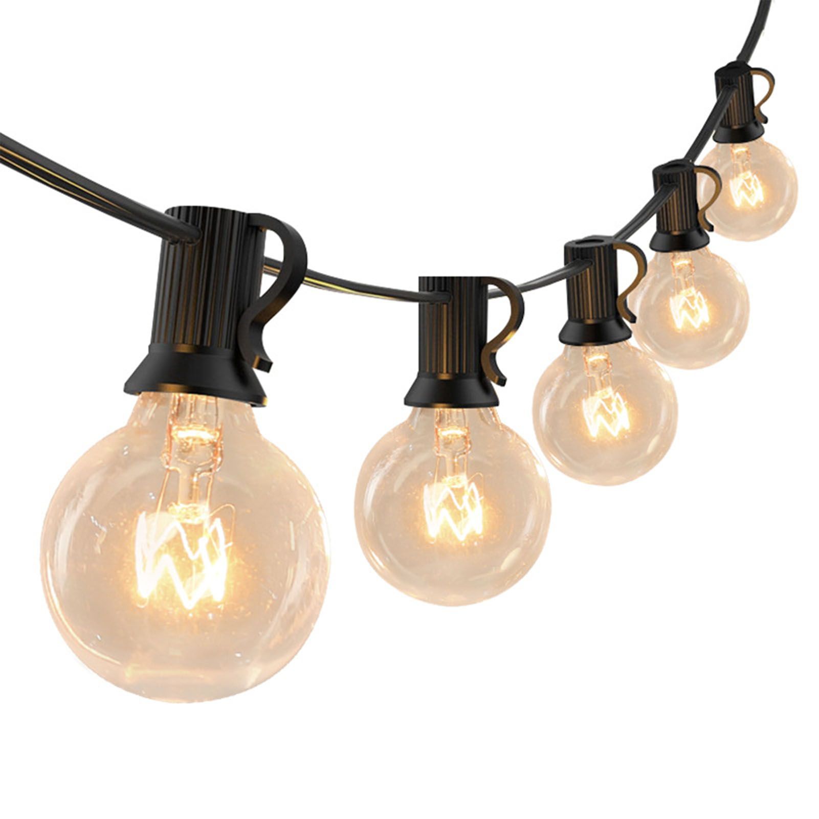 String Light IP44 Waterproof 50FT 50 Bulbs 4 Spare Bulbs Plug in G40 Tungsten view 3