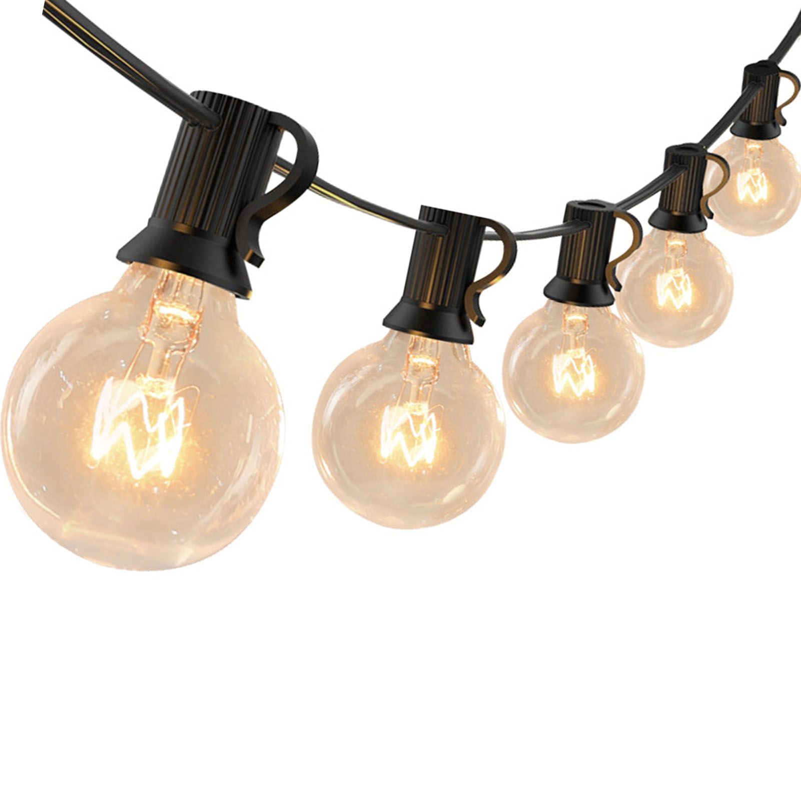 String Light IP44 Waterproof 50FT 50 Bulbs 4 Spare Bulbs Plug in G40 Tungsten view 4