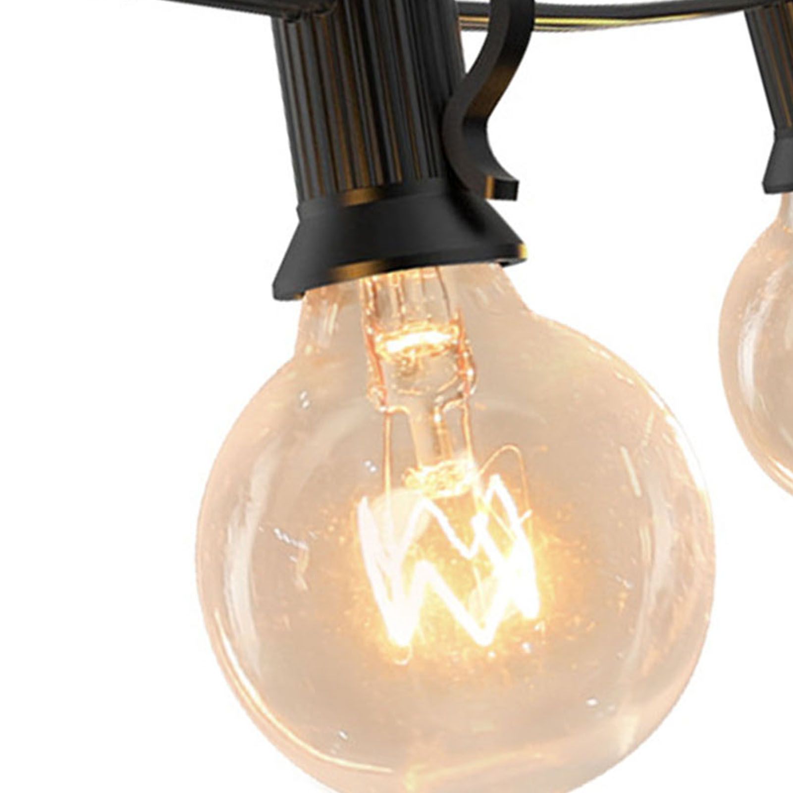 String Light IP44 Waterproof 50FT 50 Bulbs 4 Spare Bulbs Plug in G40 Tungsten view 5